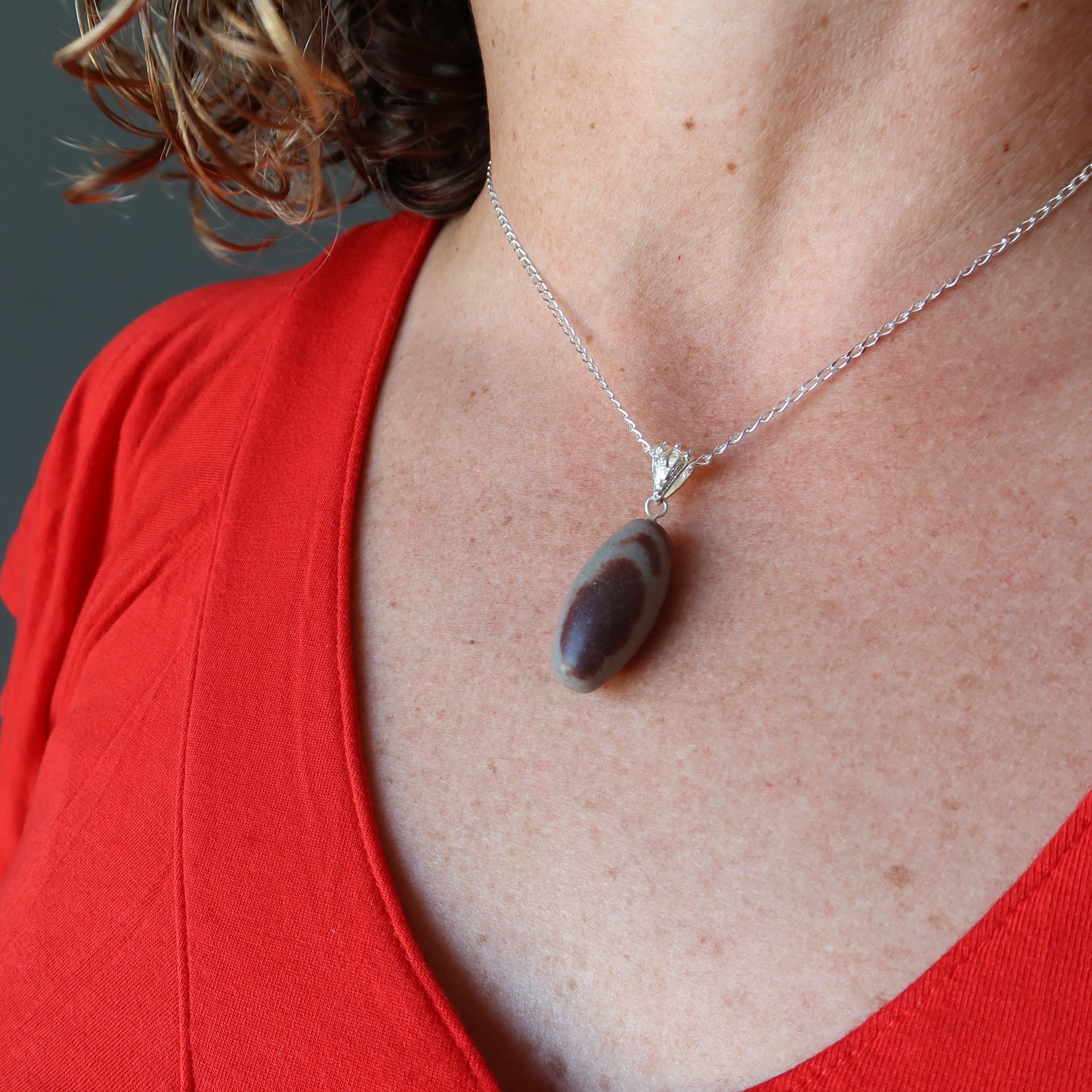 Schmuckfertigung: Shiva Lingam Kette Ei Sterling Silber