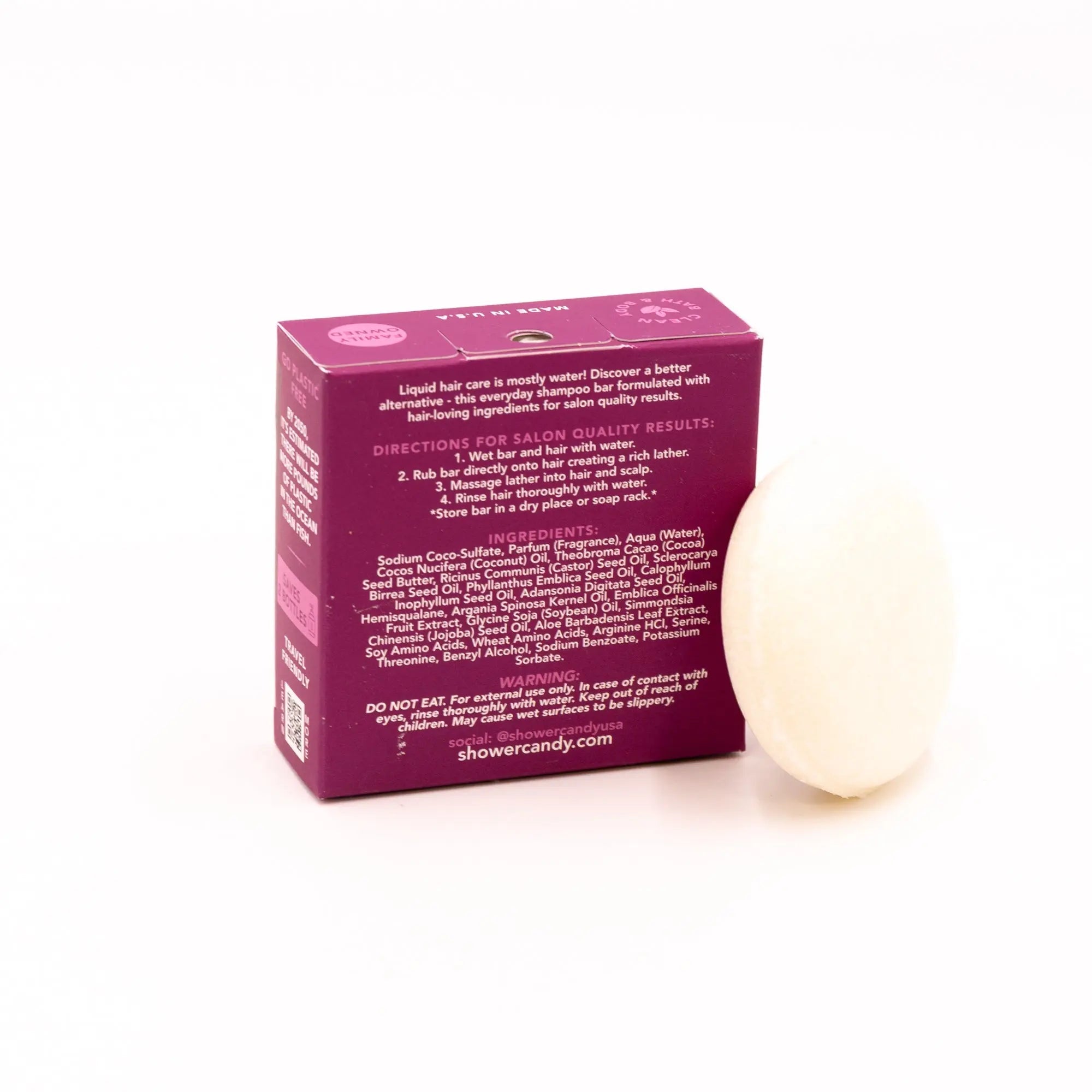 Shampoing Solide à l'Huile d'Argan et Bambou – Lissant pour Cheveux Frisés et Bouclés