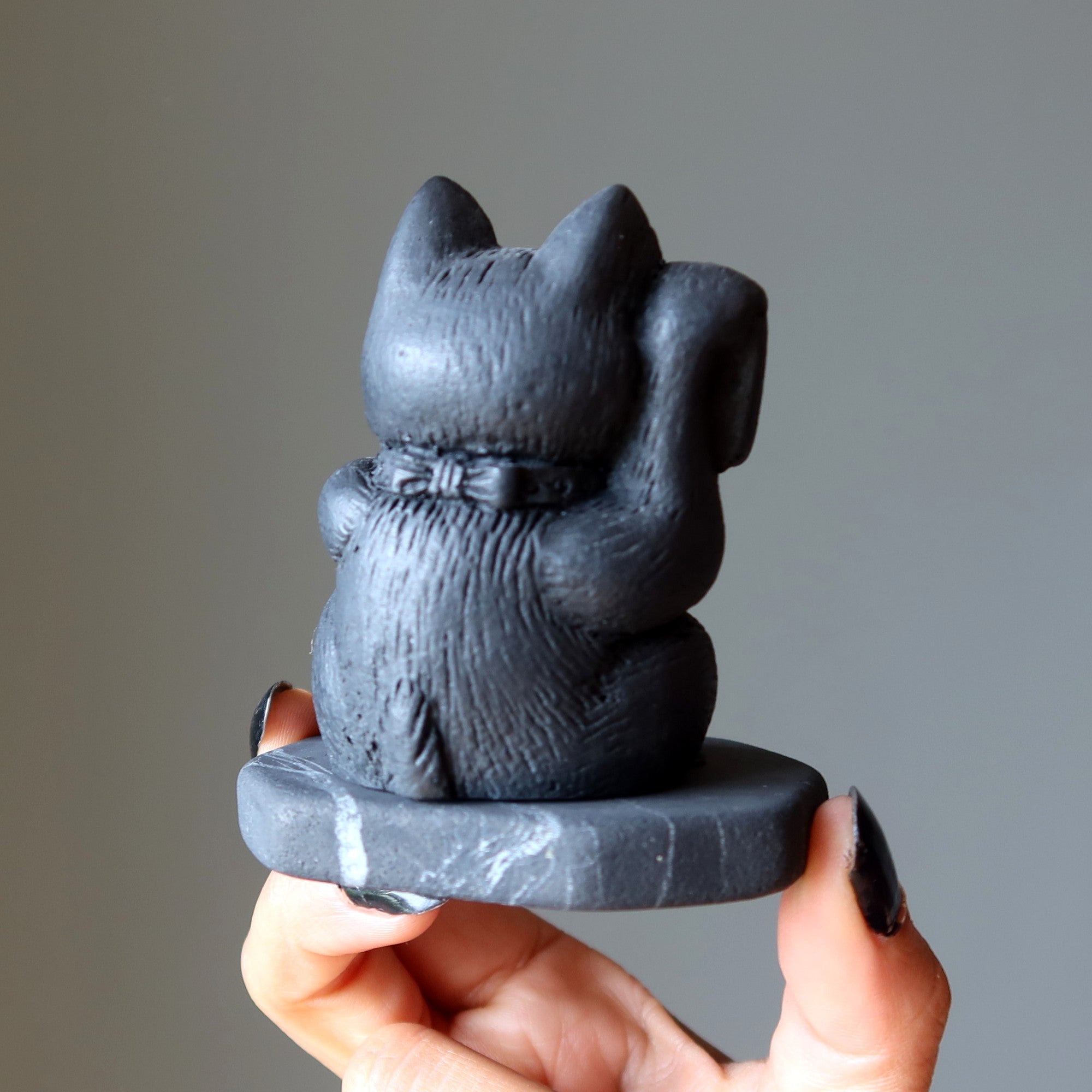 Statue Shungite Chat Neko Protection Prospérité