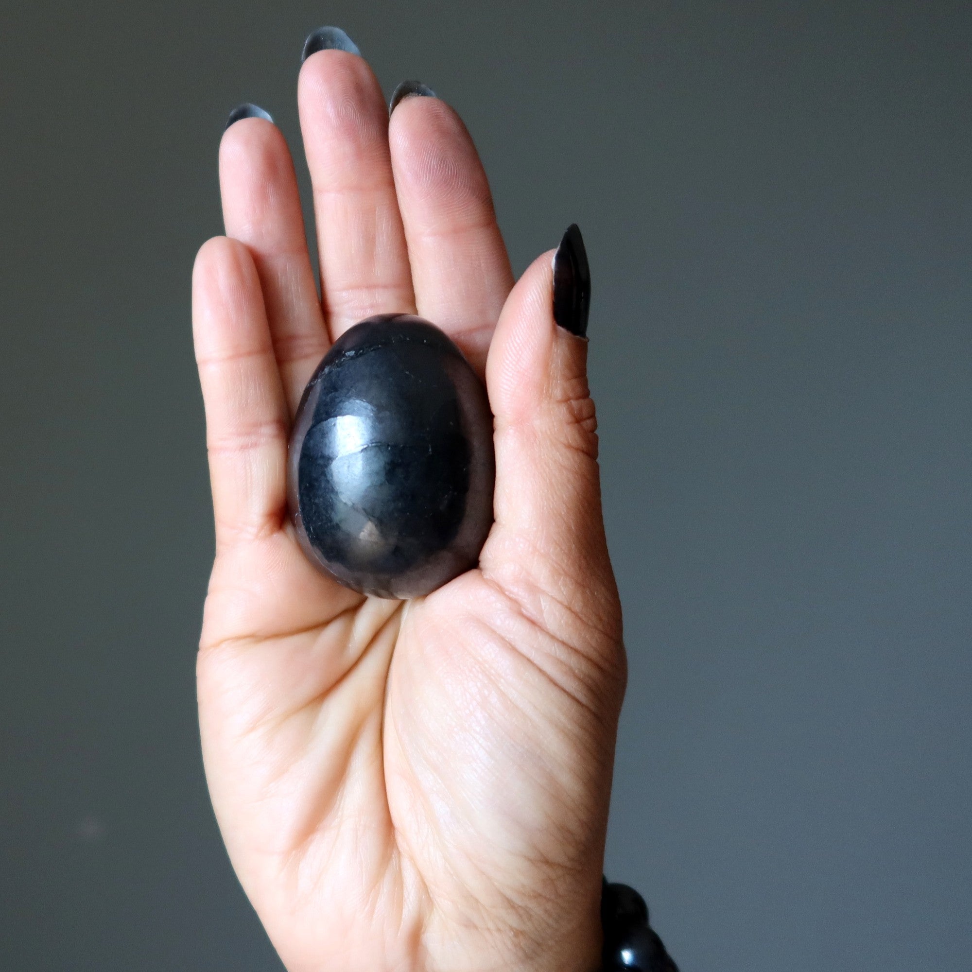 Shungite Egg Evil Eye Protection Energy Home and Office Stone