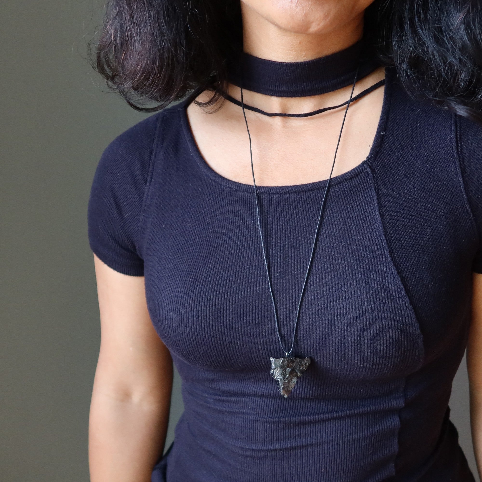 Shungite Necklace Noble Elite Rough Crystal Protector