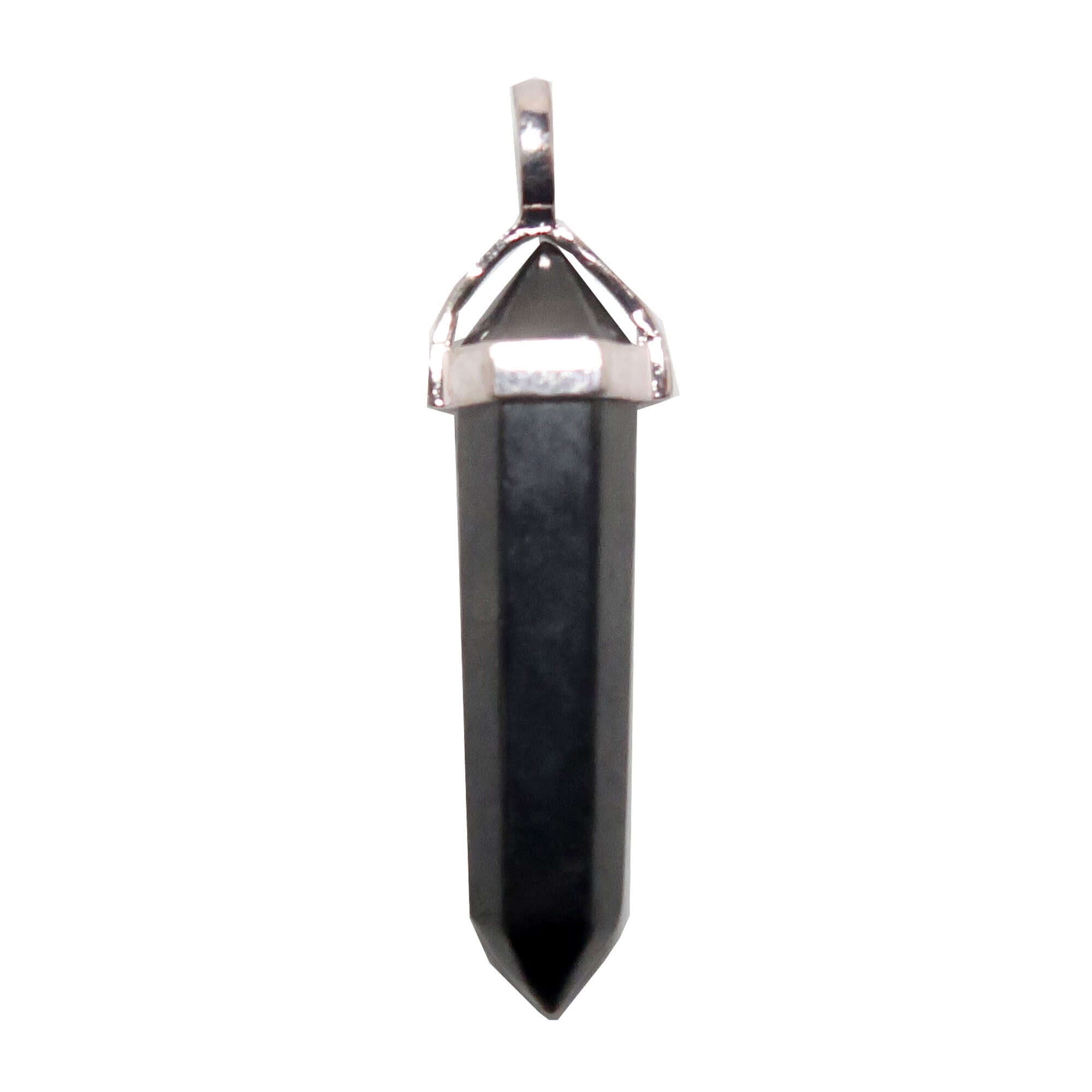 Pendentif Shungite Pointe Mon Gardien Personnel Argent
