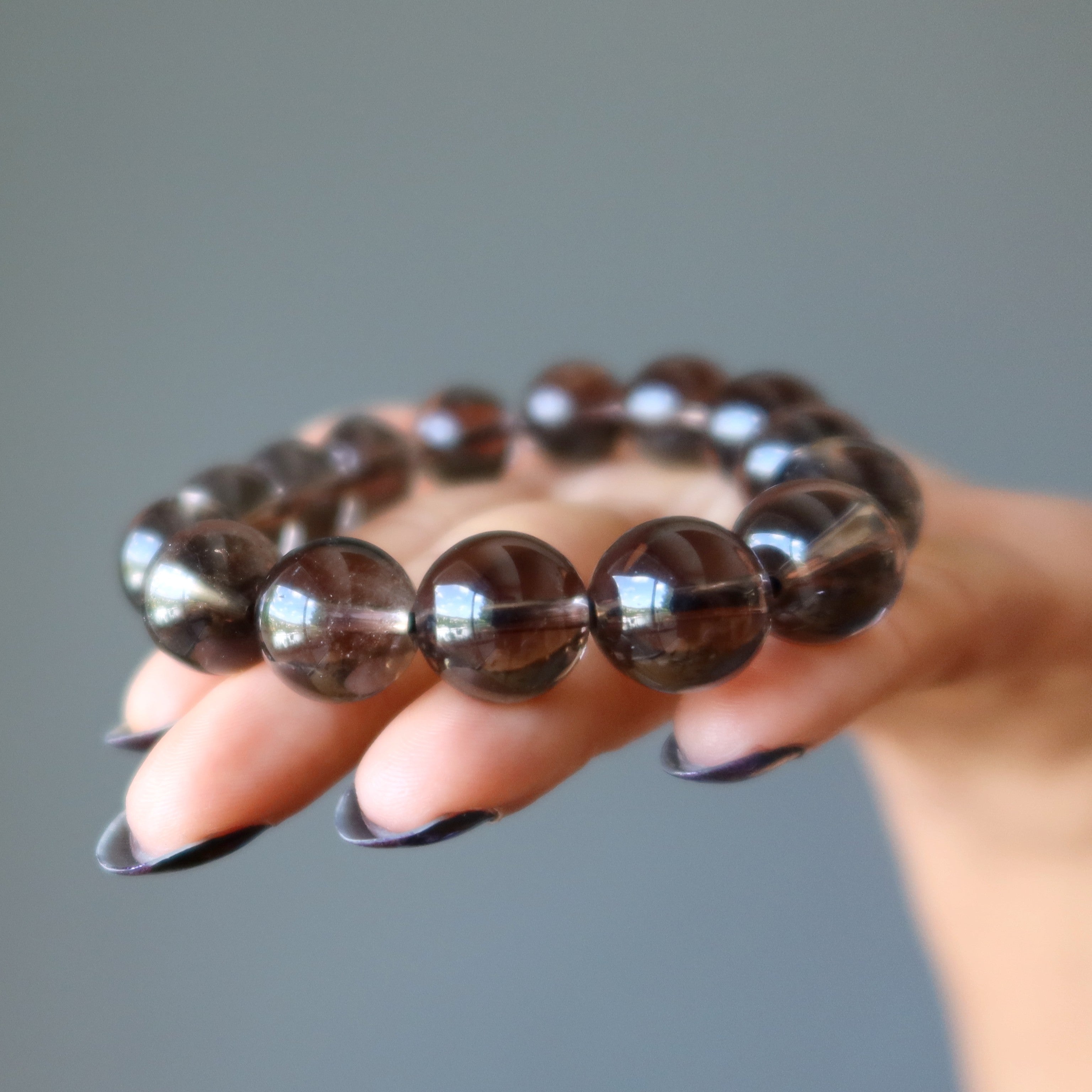 Smoky Quartz Bracelet Clear Positivity Power