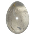 Œuf de quartz fumé touche de lumière vive, pierre d'énergie cristalline