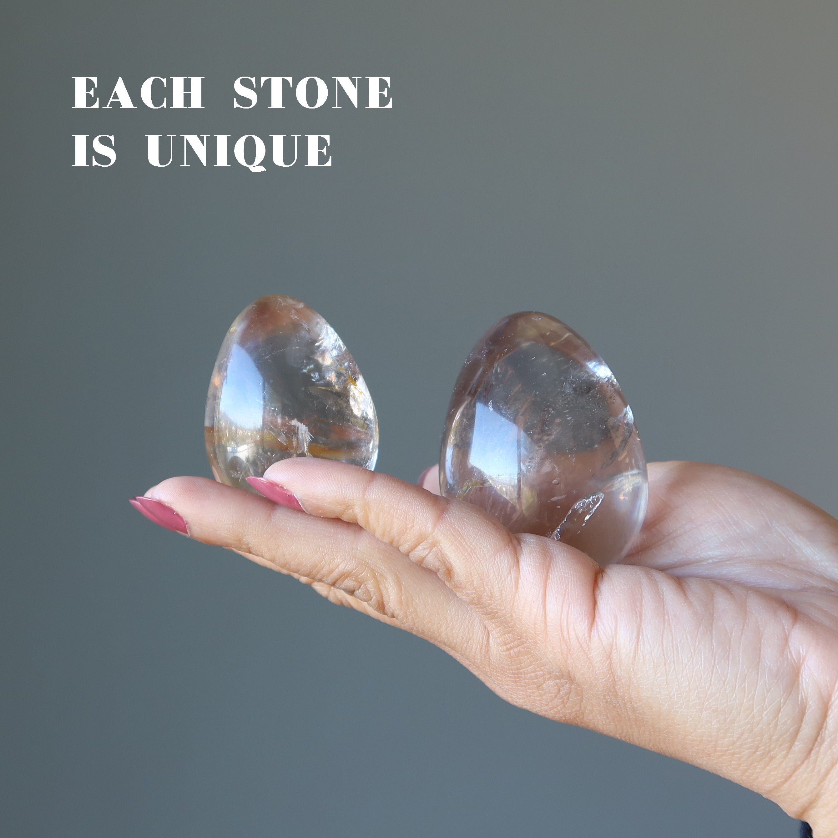 Œuf de quartz fumé touche de lumière vive, pierre d'énergie cristalline