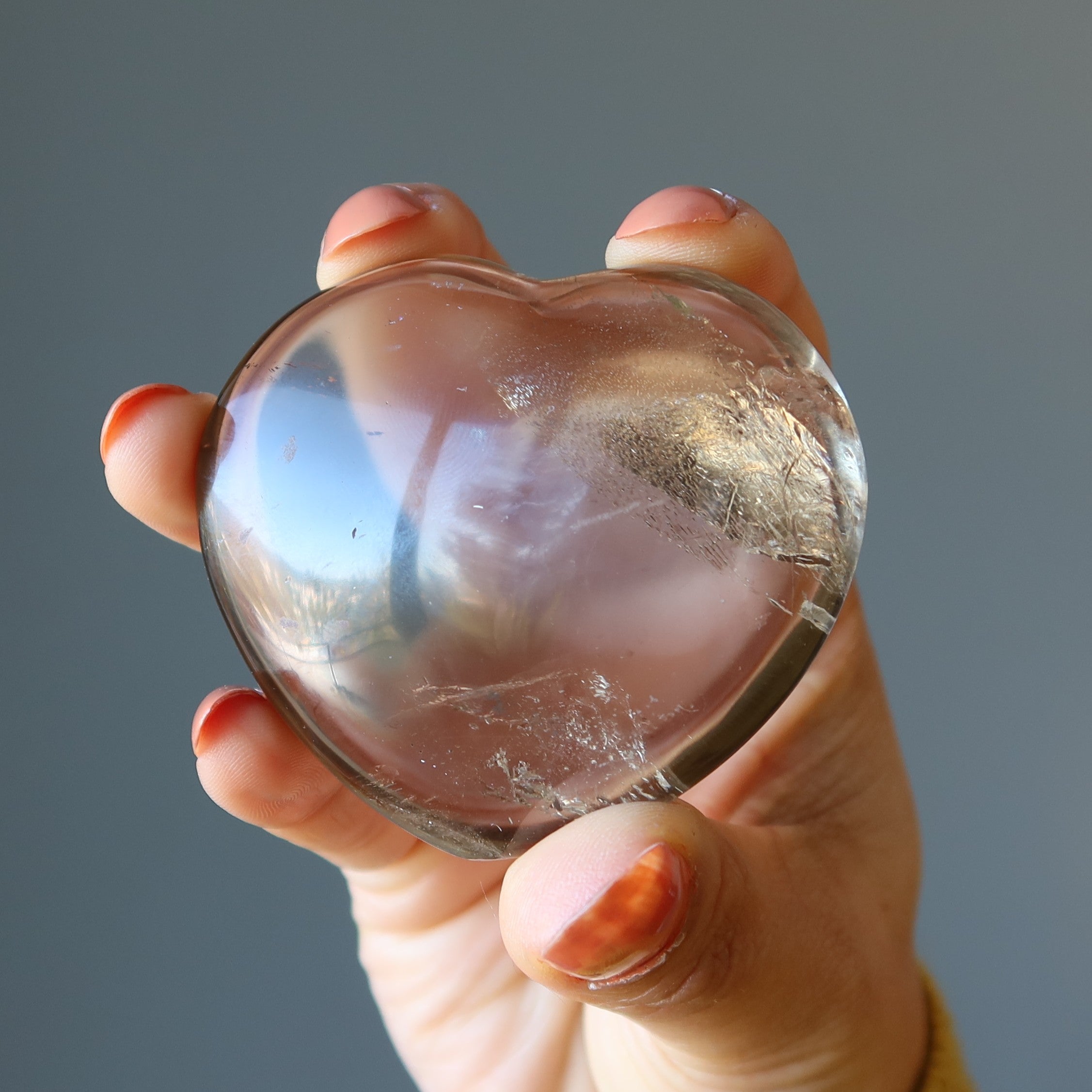 Smoky Quartz Heart Wounded Warrior Crystal
