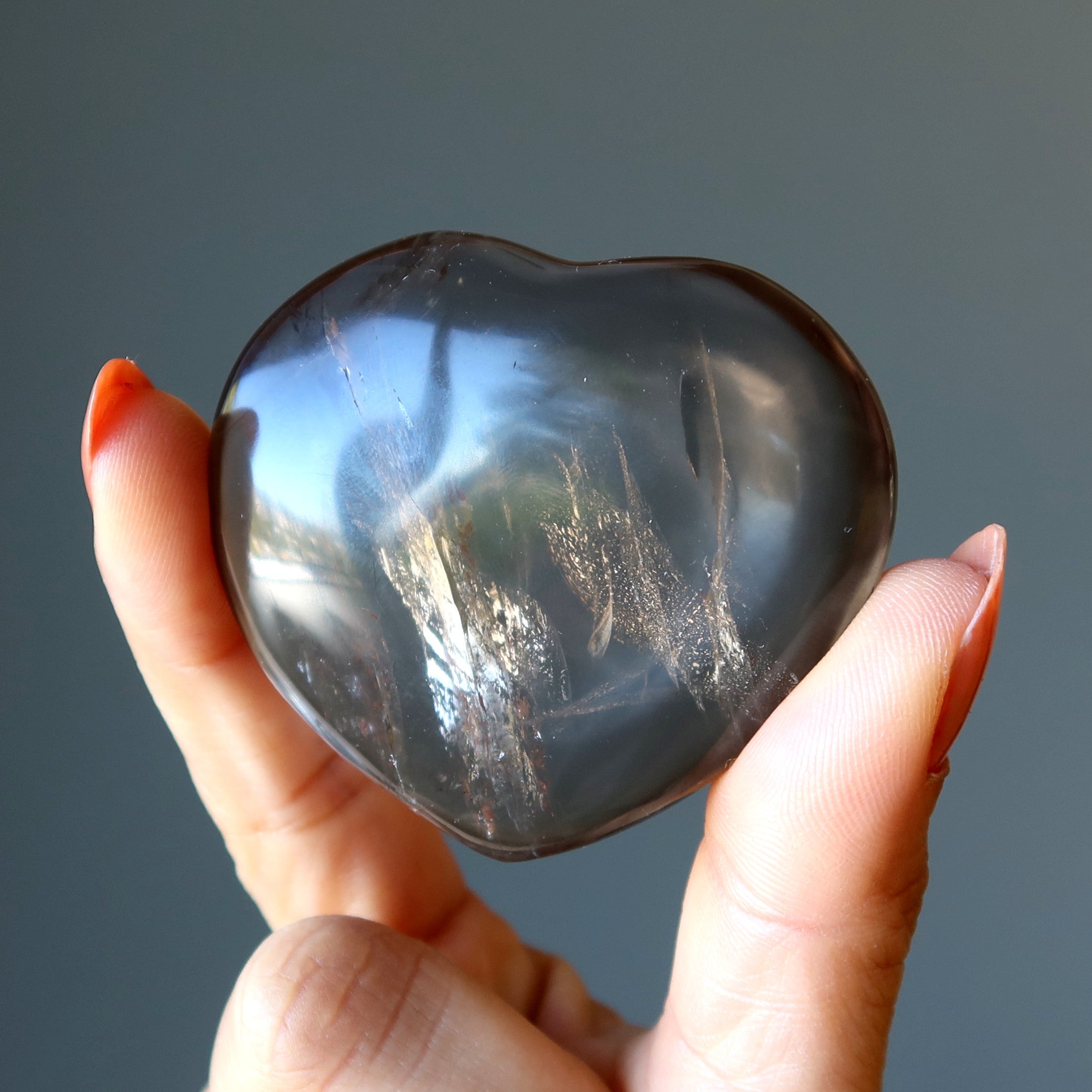 Smoky Quartz Heart Wounded Warrior Crystal