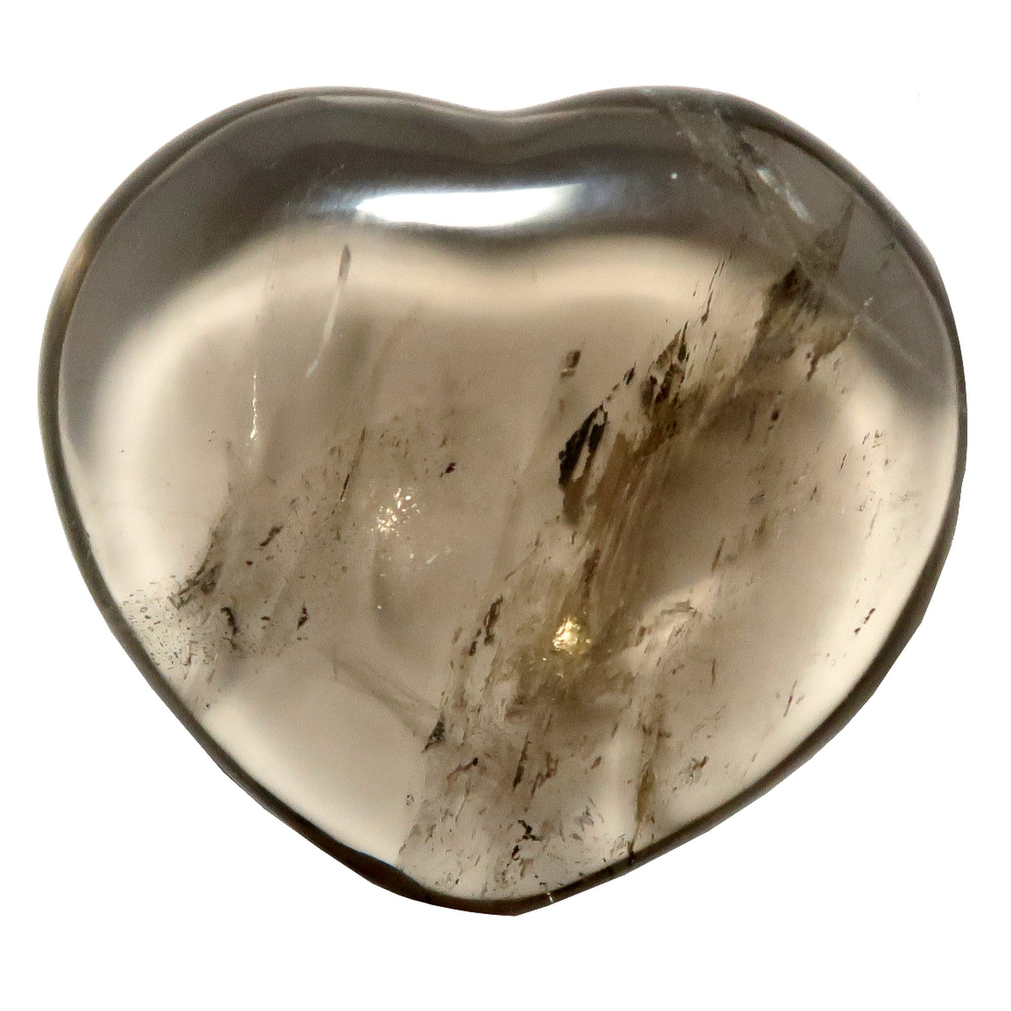 Smoky Quartz Heart See Through Clear Love Crystal