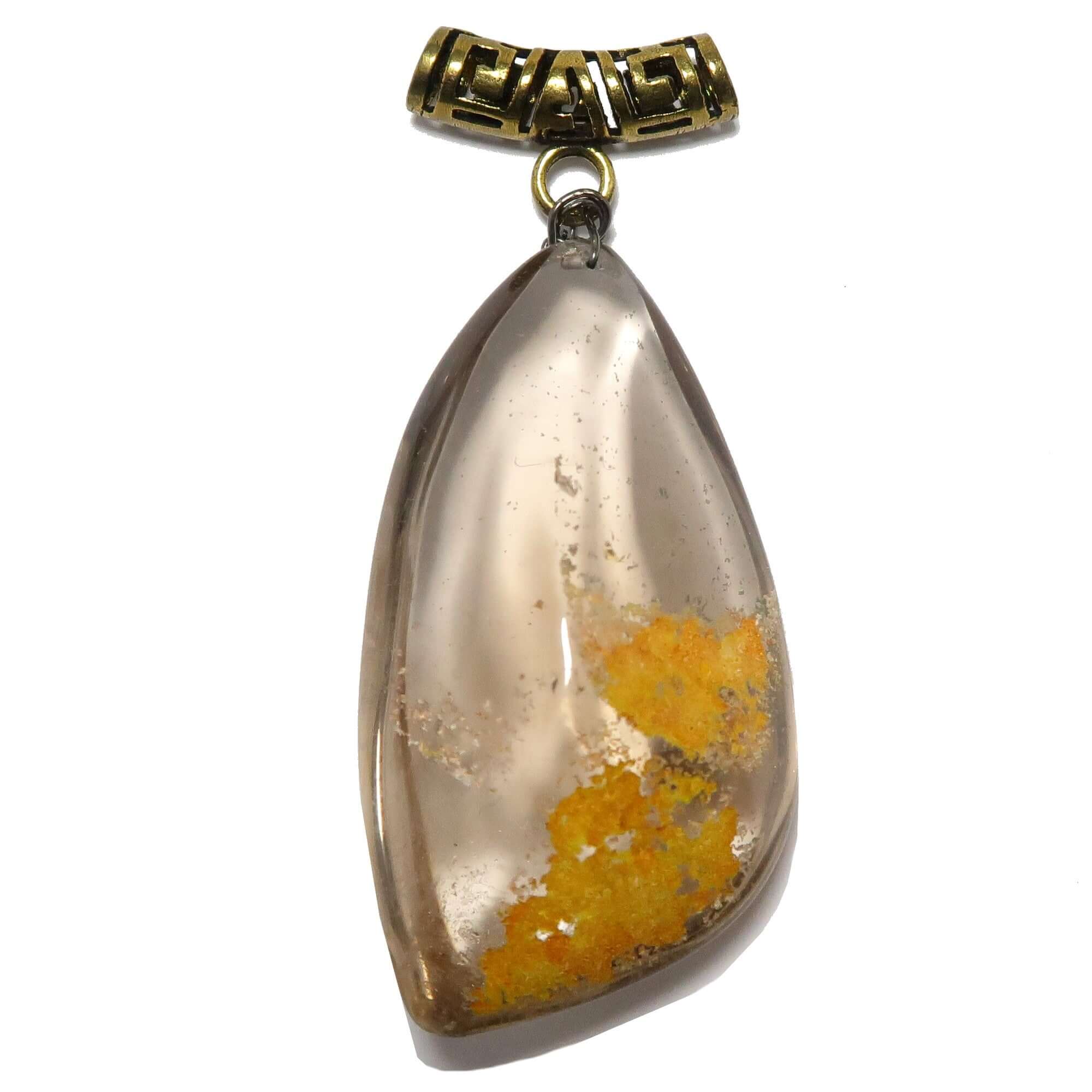 Pendentif Quartz Fumé Cristal Volonté Or
