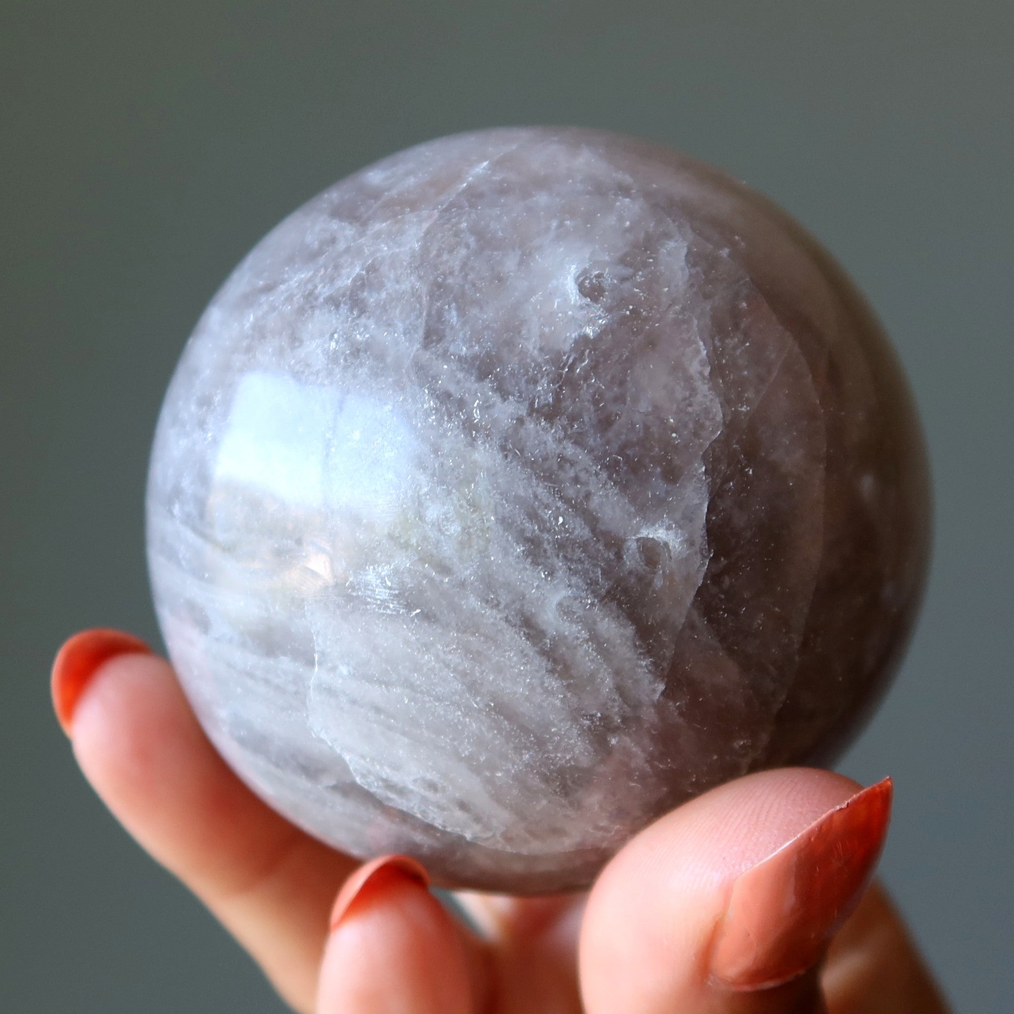 Smoky Quartz Sphere Whispering Ghost Crystal Ball