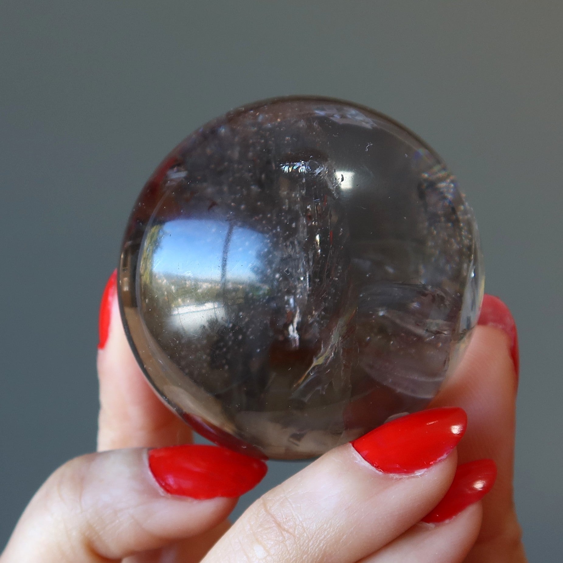 Smoky Quartz Sphere Wounded Warrior Crystal Ball