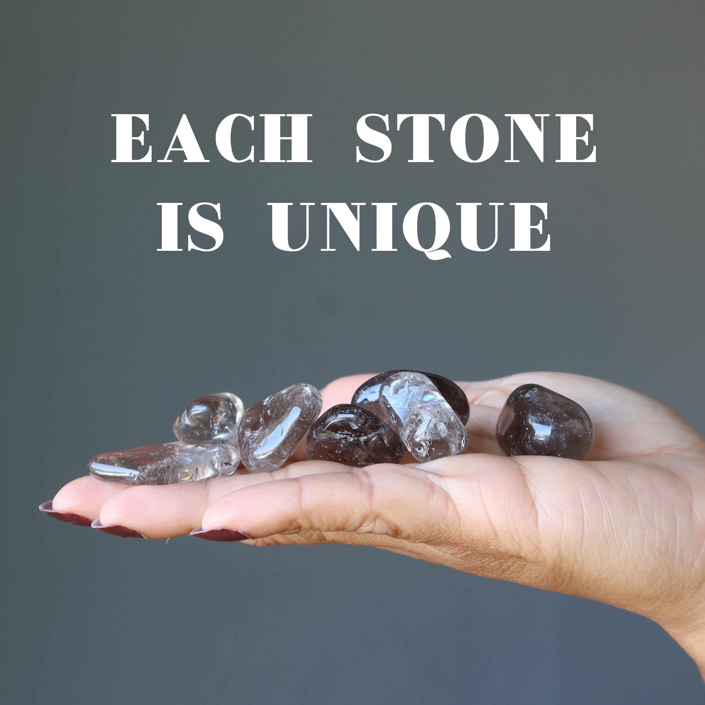 Smoky Quartz Tumbled Stone Clear Brown Crystal