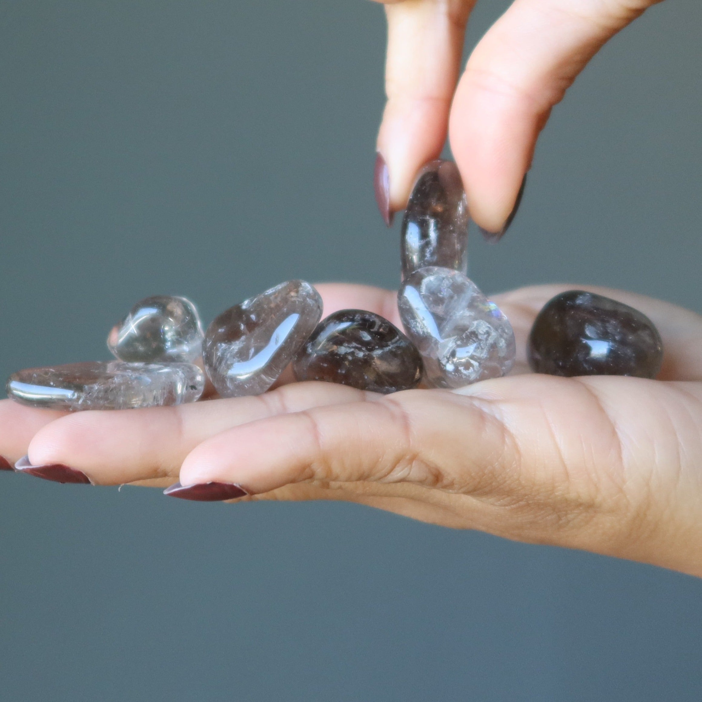 Smoky Quartz Tumbled Stone Clear Brown Crystal