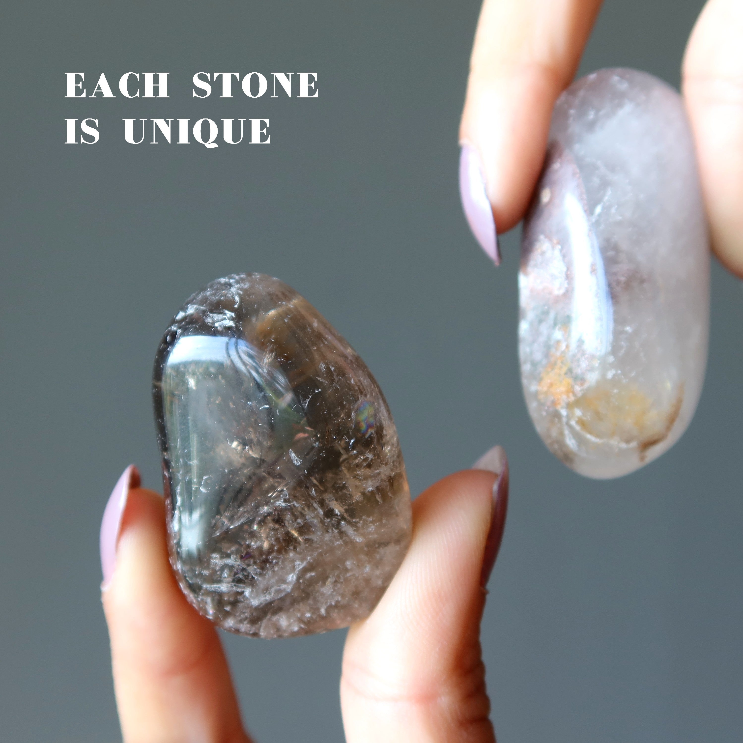 Smoky Quartz Tumbled Stone Clear Brown Crystal