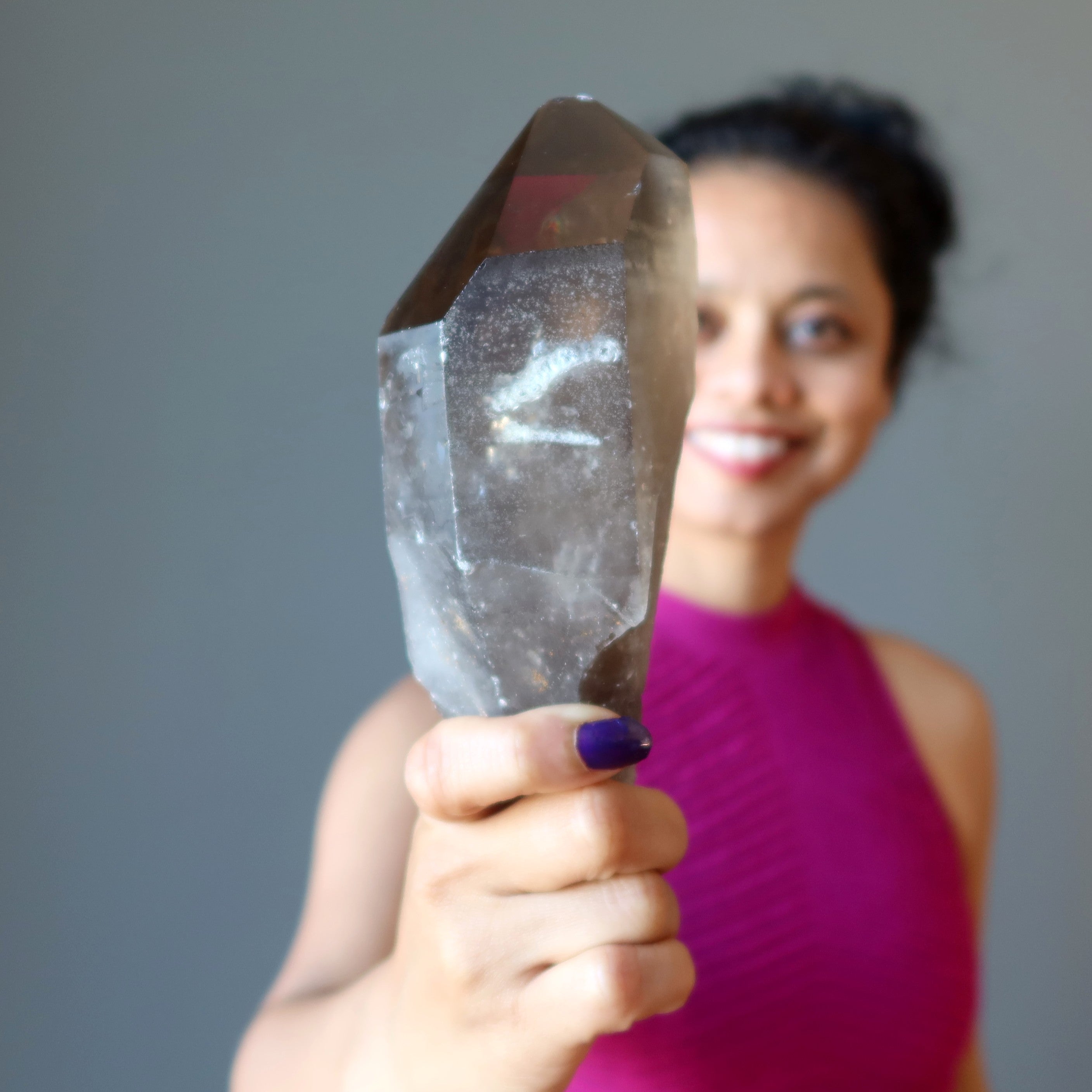Smoky Quartz Raw Crystal Wand Point Powerful Protection