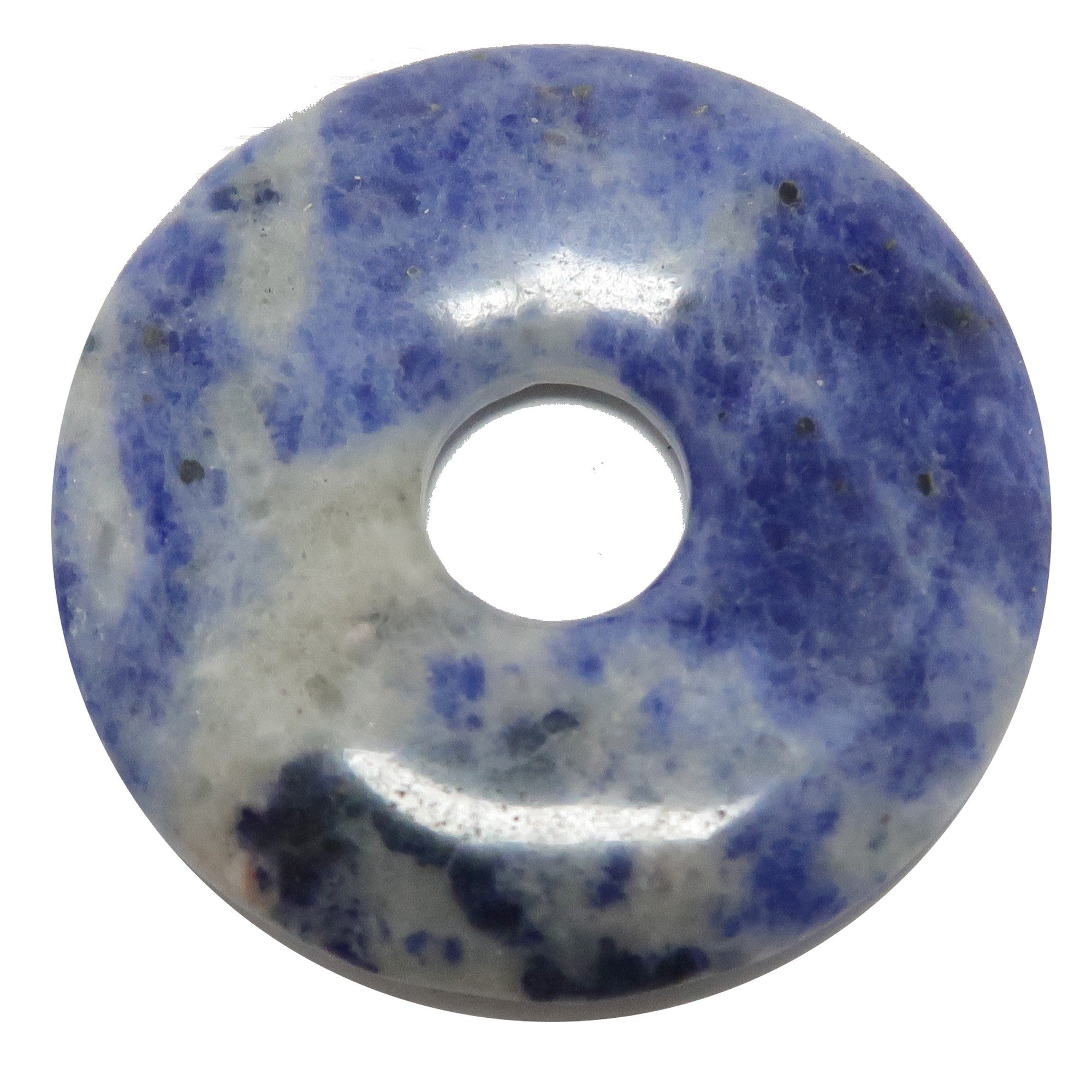 Sodalith-Edelstein-Donut Blau – Denker-Kristall