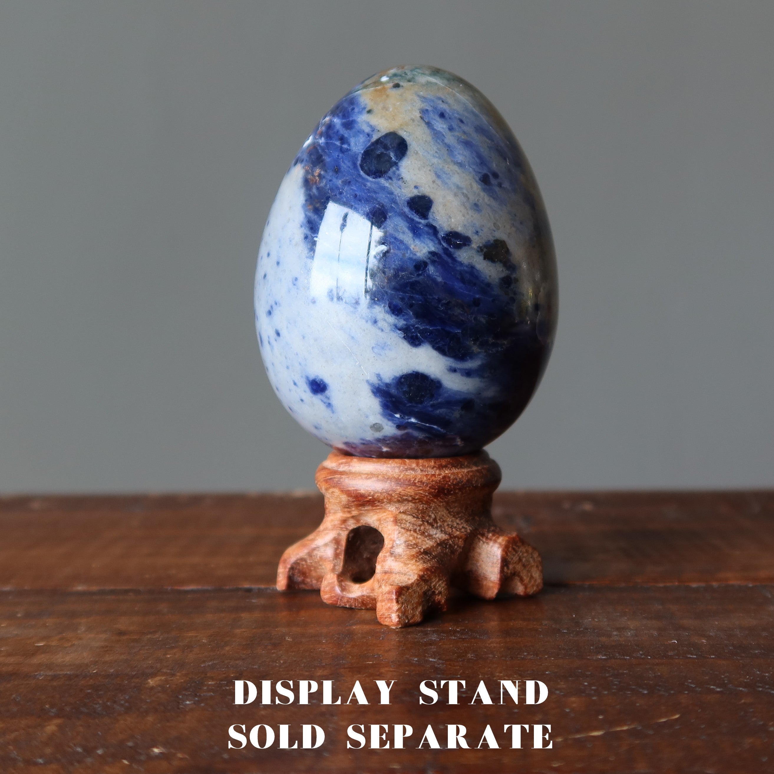 Sodalite Egg Blue Crack of Dawn Inspiration Crystal Stone