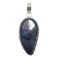 Pendentif Aile d'Ange Sodalite Pierre Bleue Spirituelle Argent