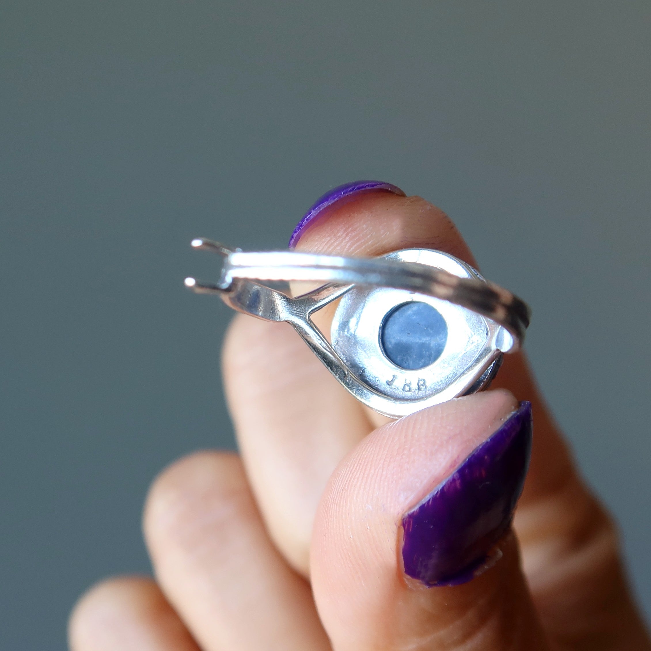 Sodalite Ring Magic Vision Sterling Silver Adjustable