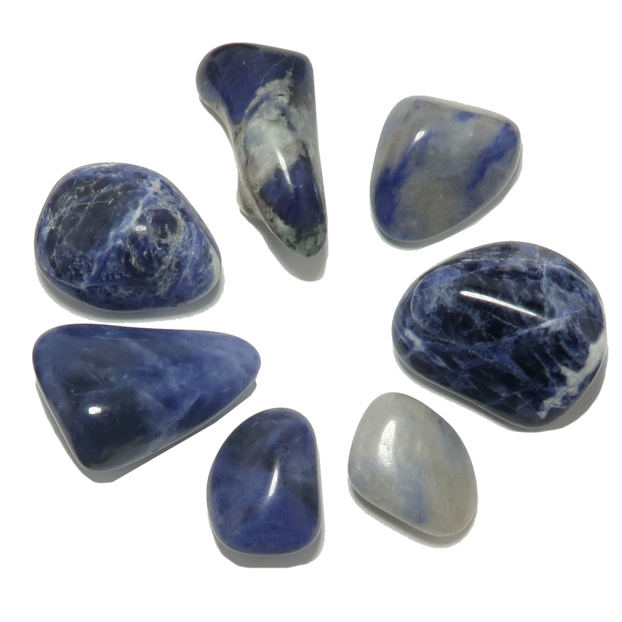 Sodalith Trommelstein Visionärer Blauer Kristall