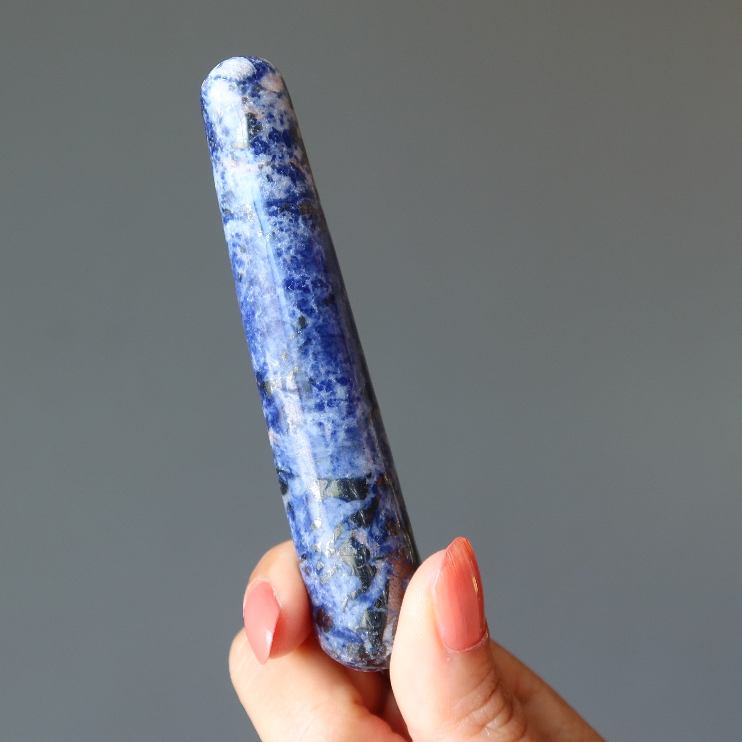 Sodalite Massage Wand Stress-Free Blue Crystal