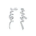 Boucles d'oreilles pendantes torsadées élégantes en argent sterling 925 avec moissanite pour femmes