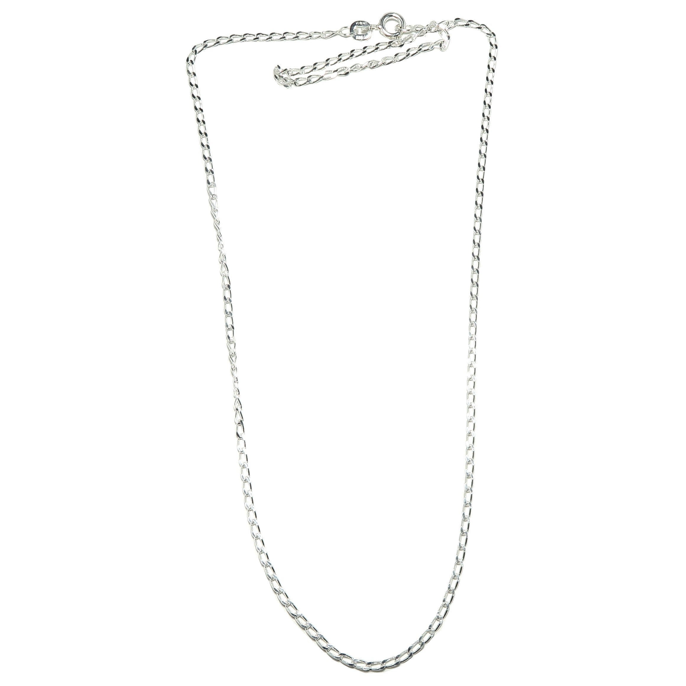 Sterling Silver Chain Necklace Curb Links of Strength