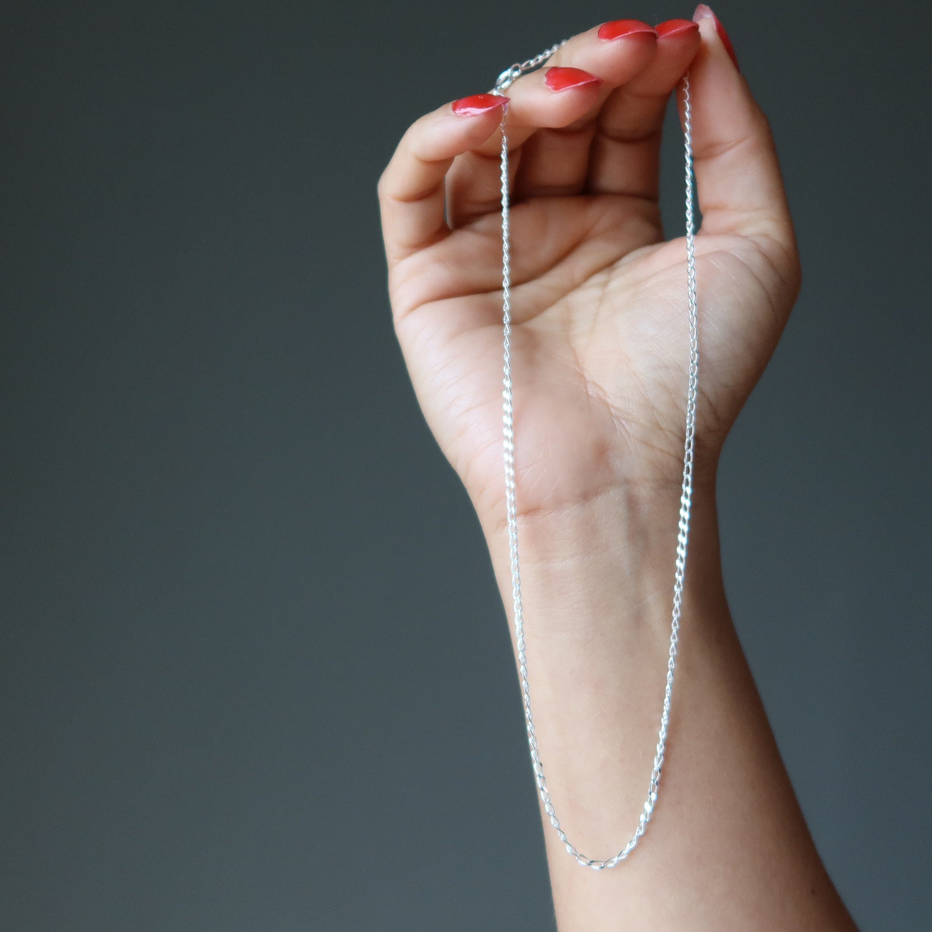 Sterling Silver Chain Necklace Curb Links of Strength