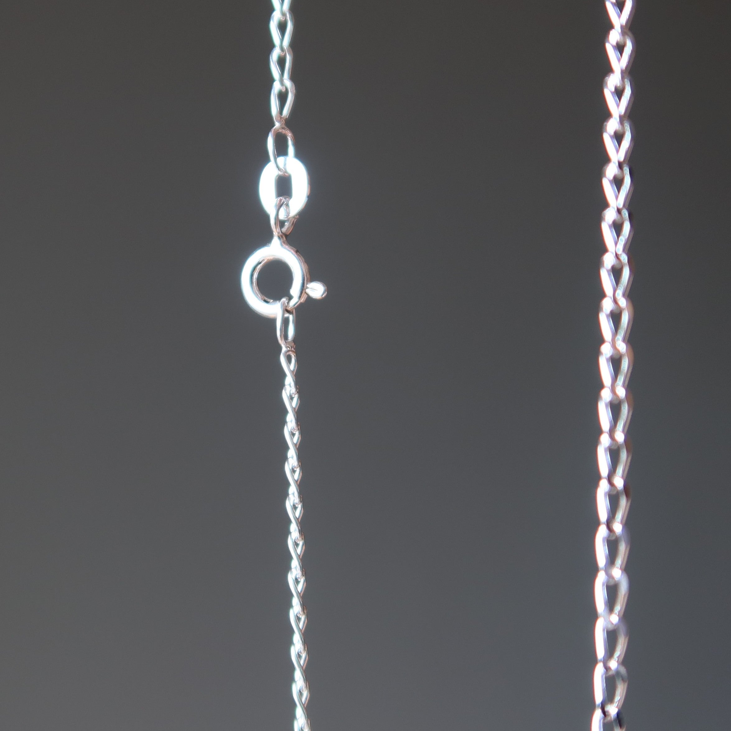 Sterling Silver Chain Necklace Curb Links of Strength