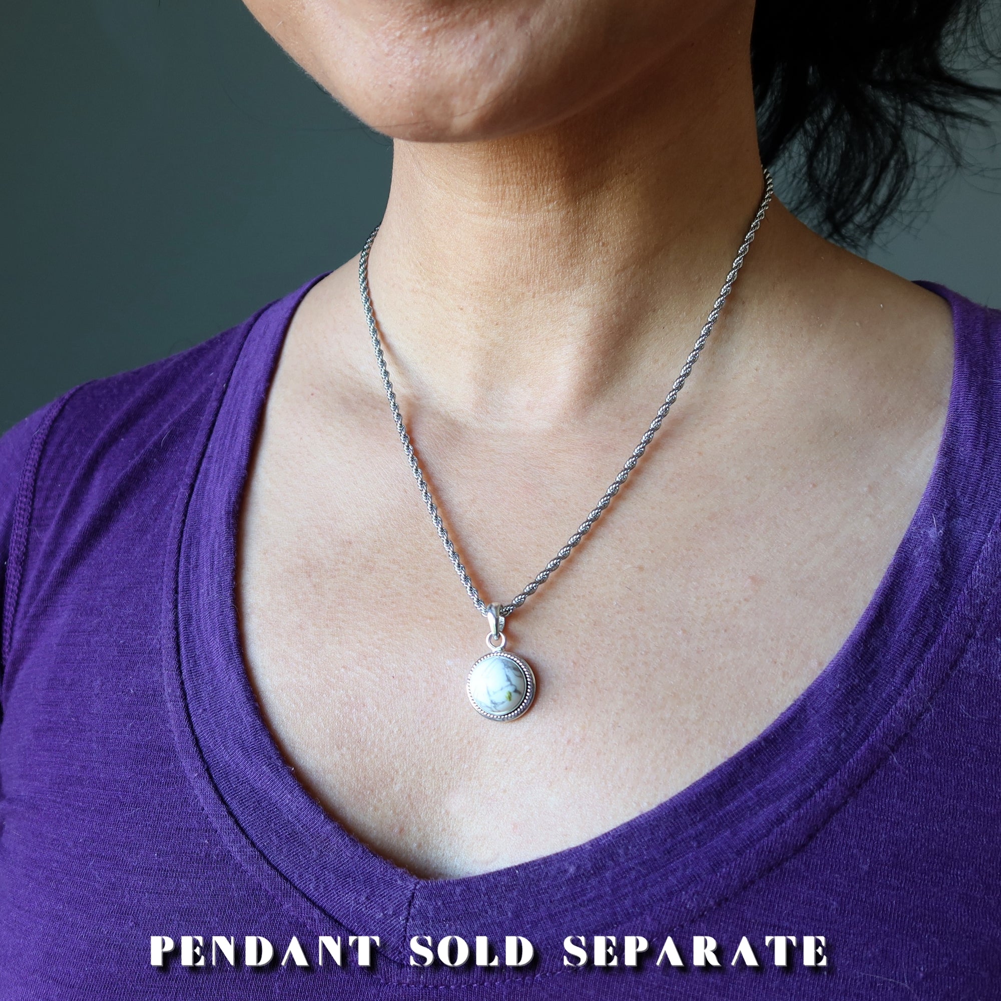 Collier chaîne en argent sterling, Corde de joie étincelante