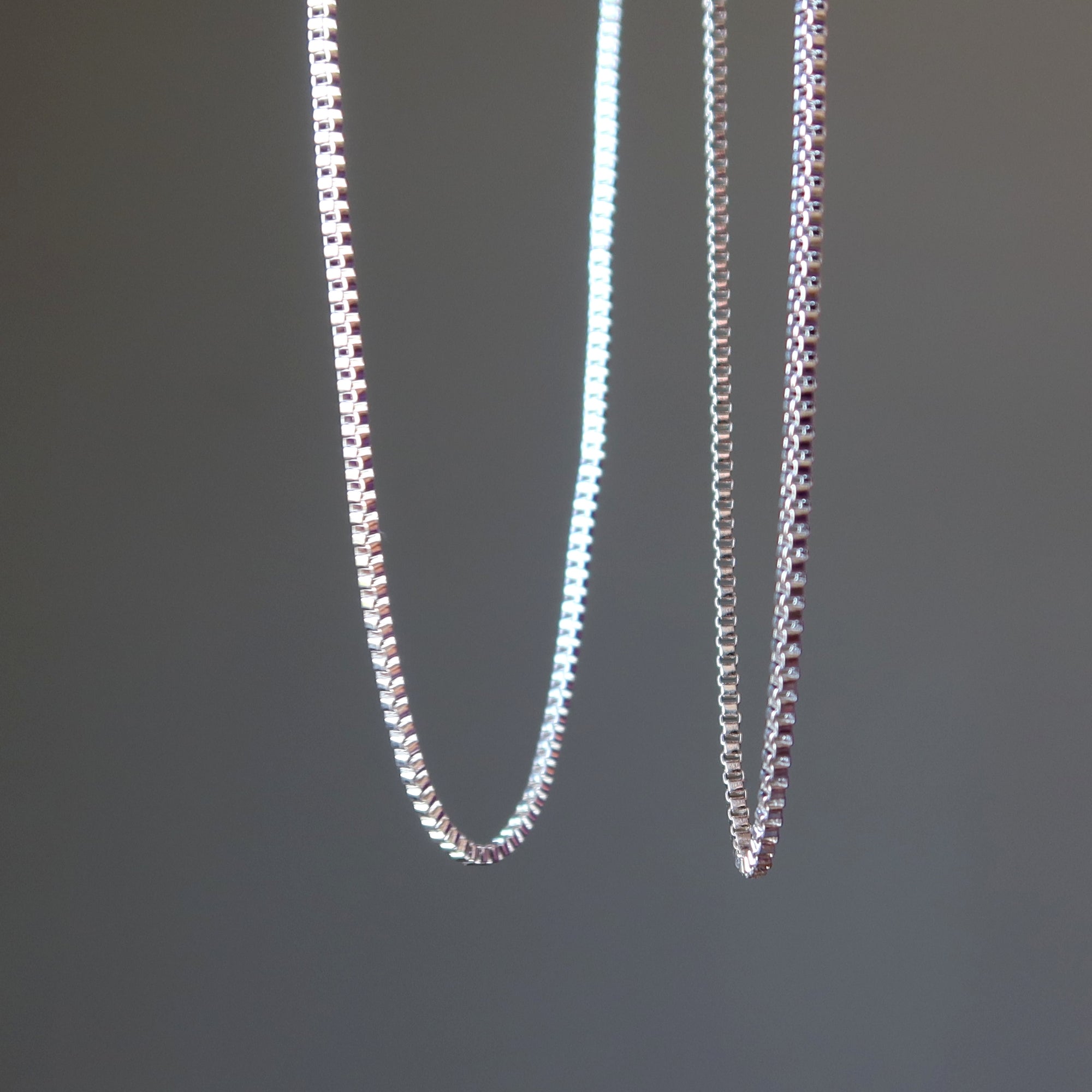 Sterling Silver Chain Necklace Box Rope Showstopper