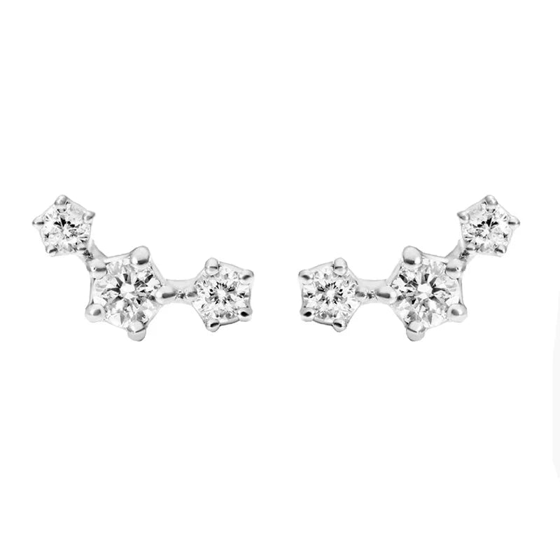 Boucles d'oreilles clous étoiles en argent sterling S925 moissanite, à vis, cadeau de fiançailles