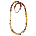 Collier Citrine Jasper Rouge Jaune Coucher de Soleil Vif