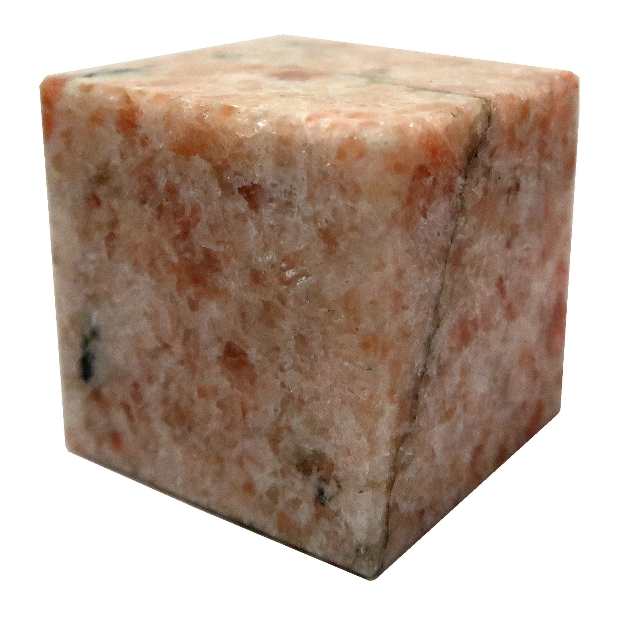 Sunstone Cube Block of Bright Life Energy Sun Crystal