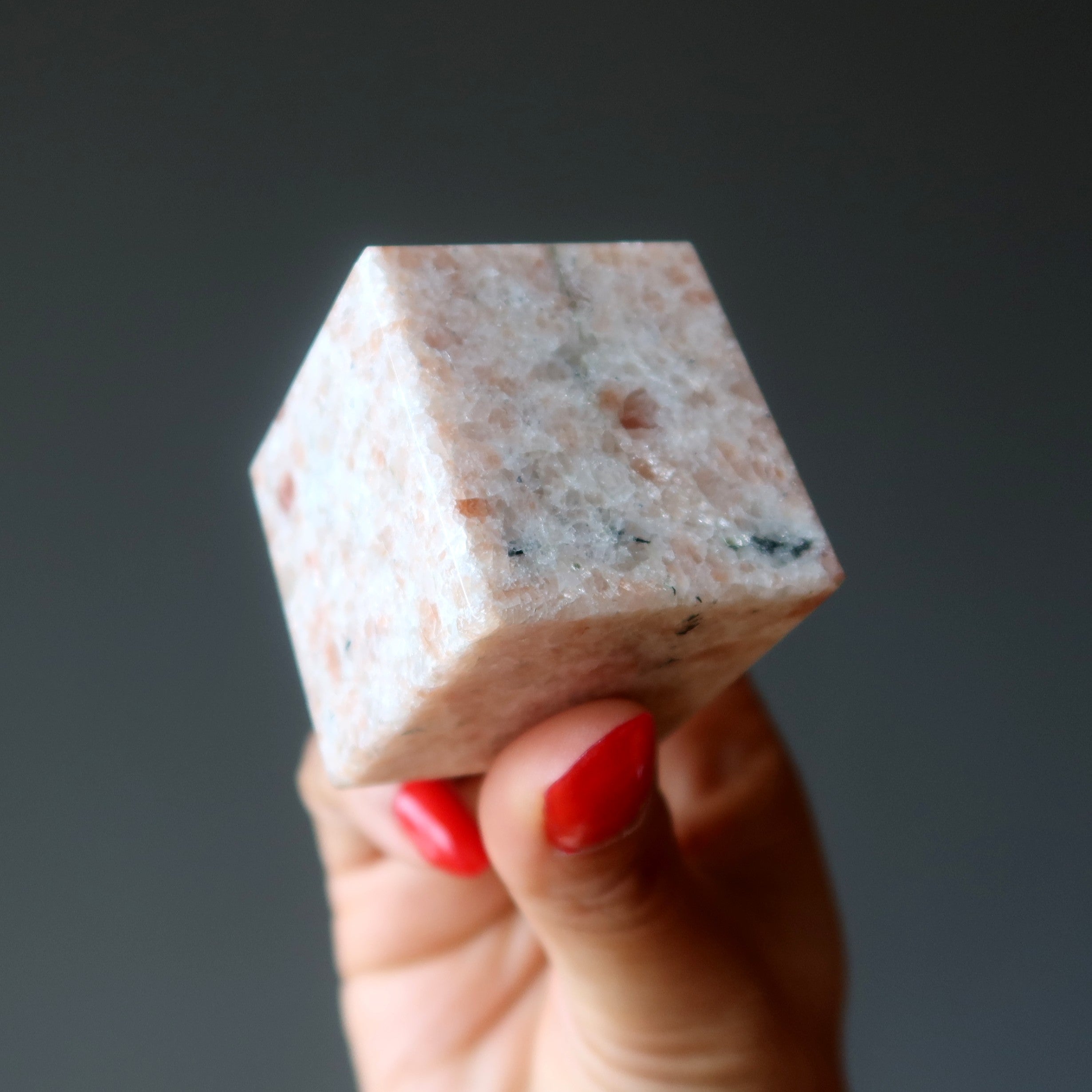 Sunstone Cube Block of Bright Life Energy Sun Crystal