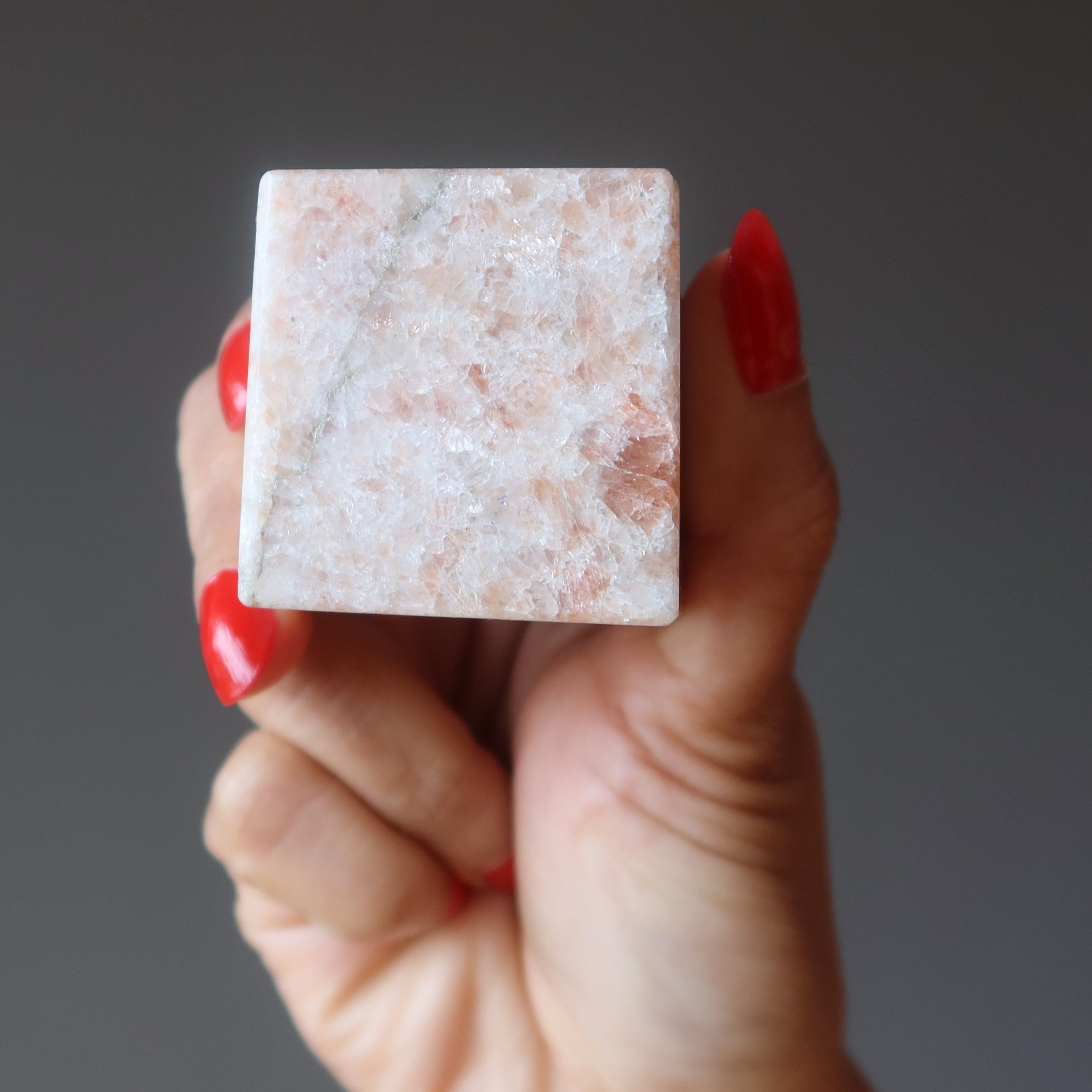 Sunstone Cube Block of Bright Life Energy Sun Crystal