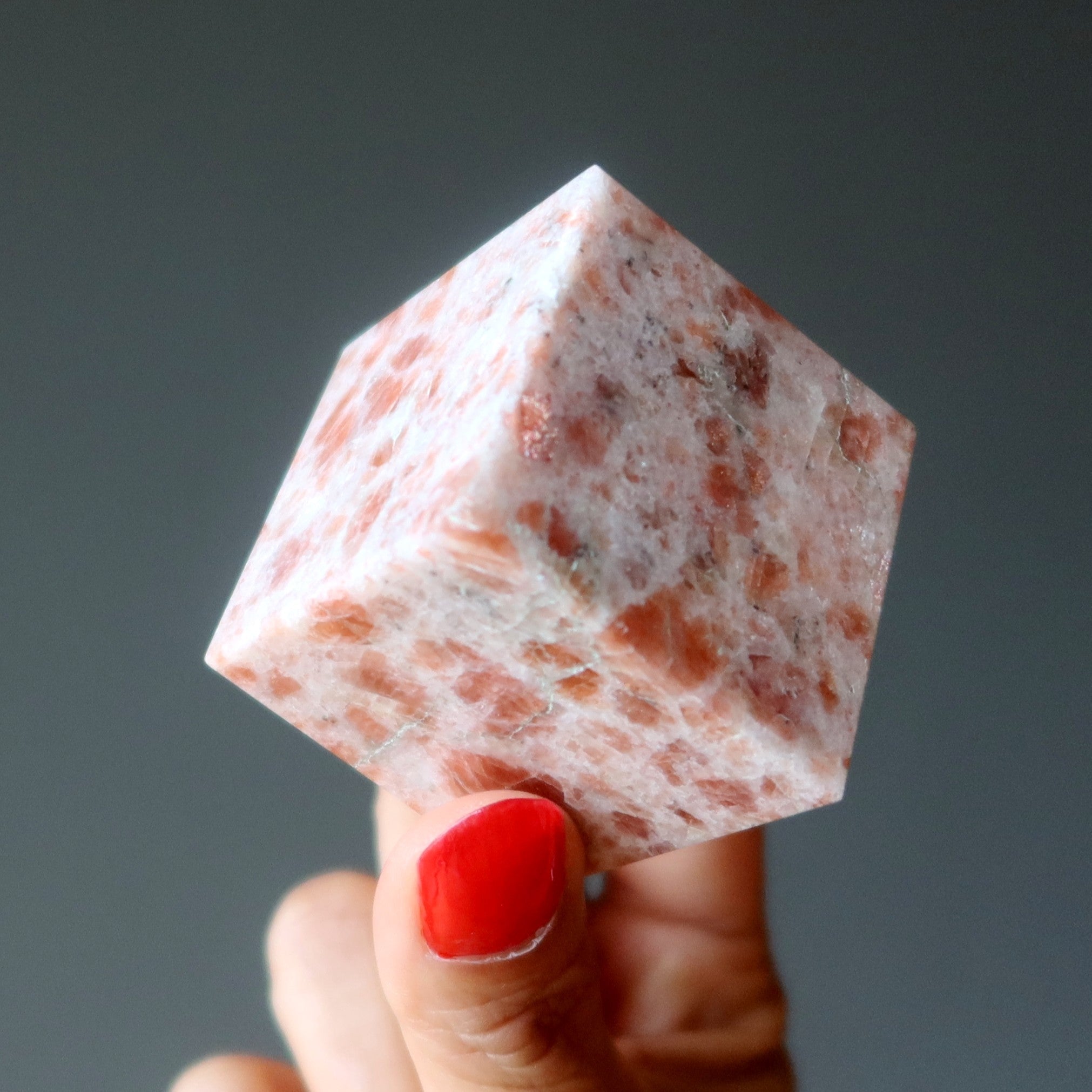 Sunstone Cube Block of Bright Life Energy Sun Crystal