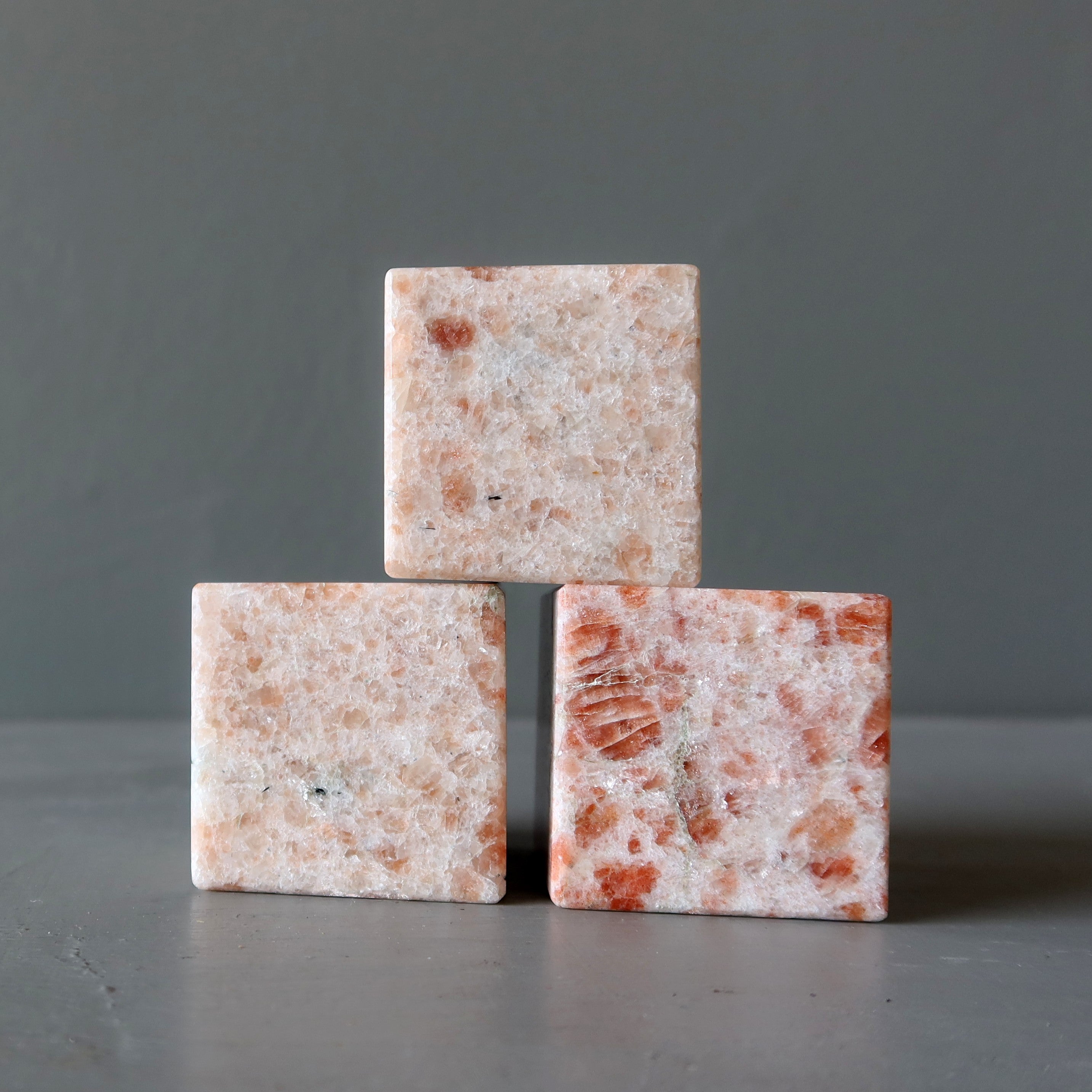 Sunstone Cube Block of Bright Life Energy Sun Crystal