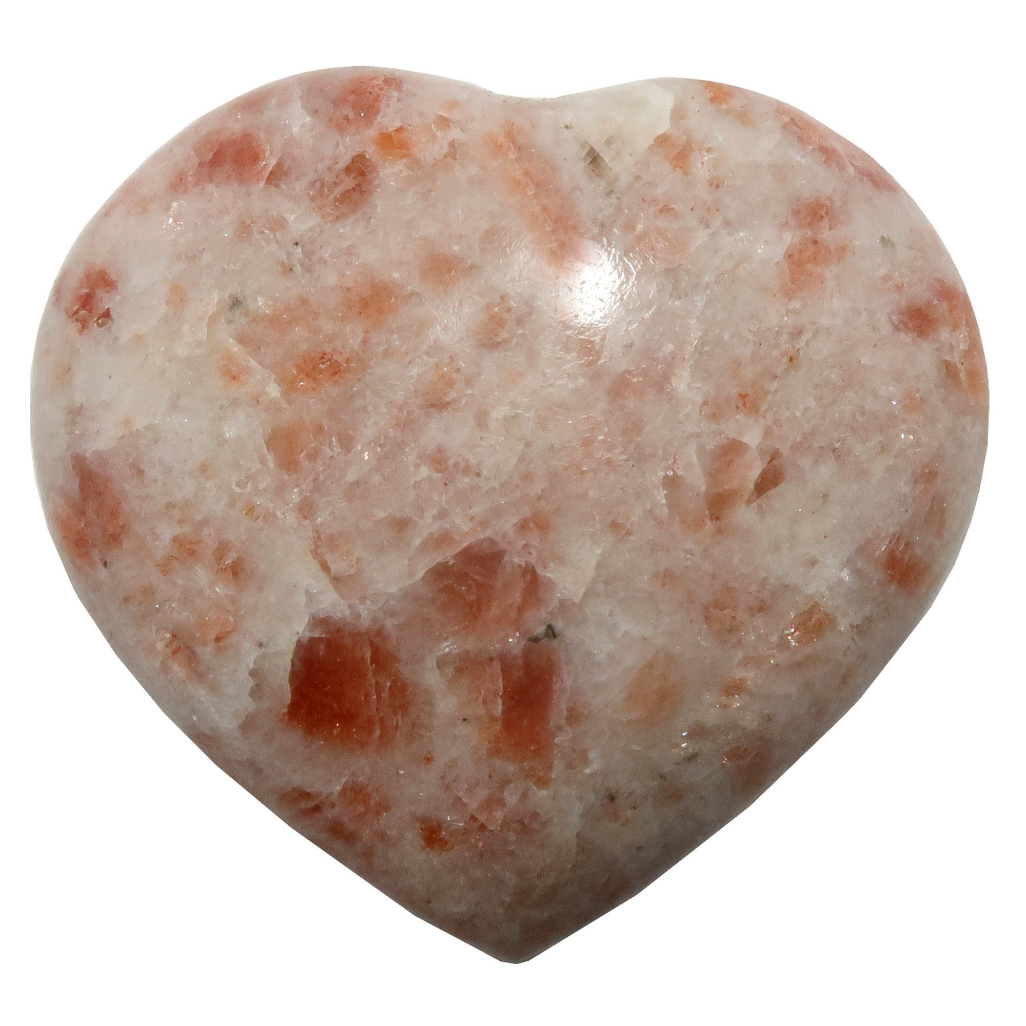 Sunstone Heart My Love is a Bright Red Sun Crystal