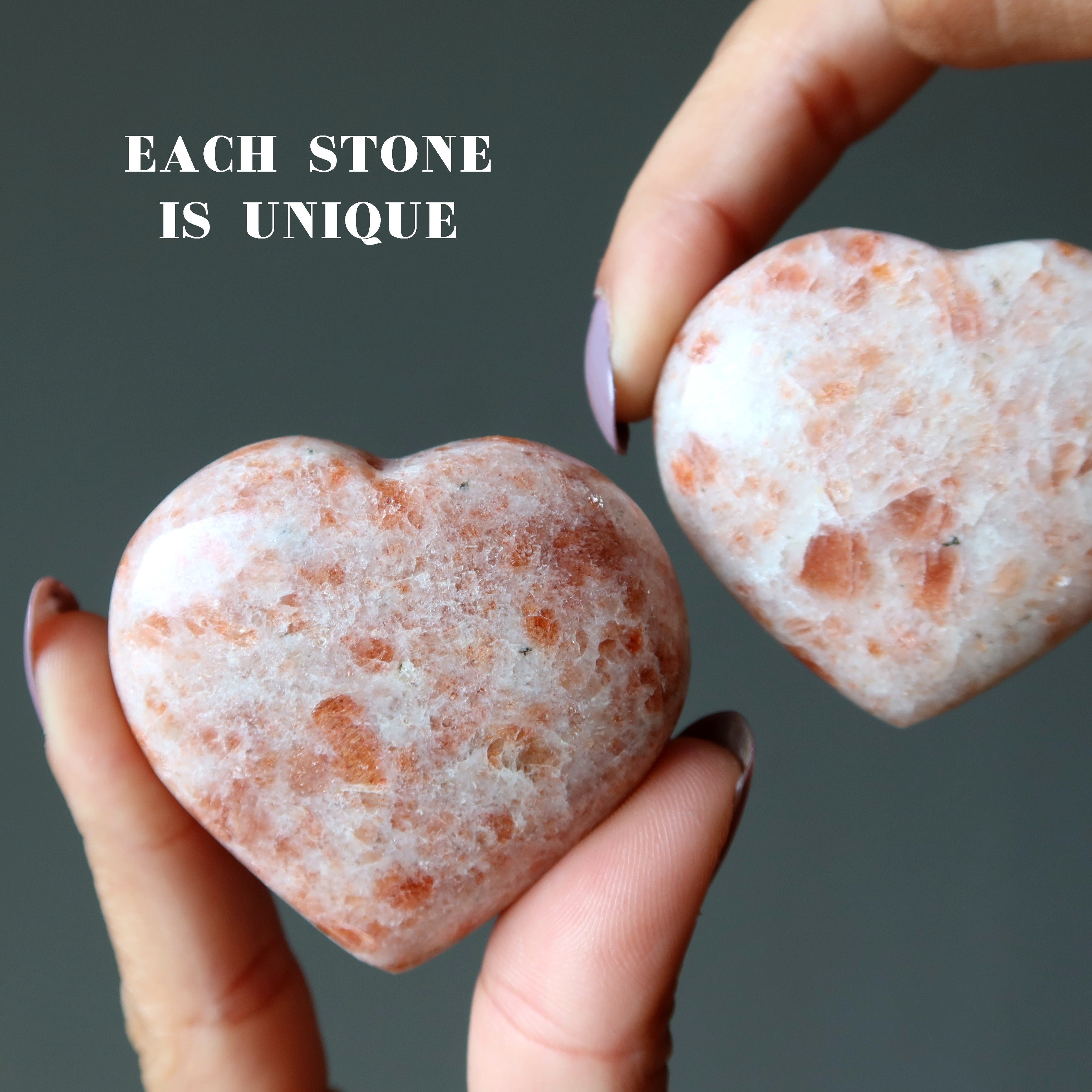 Sunstone Heart My Love is a Bright Red Sun Crystal