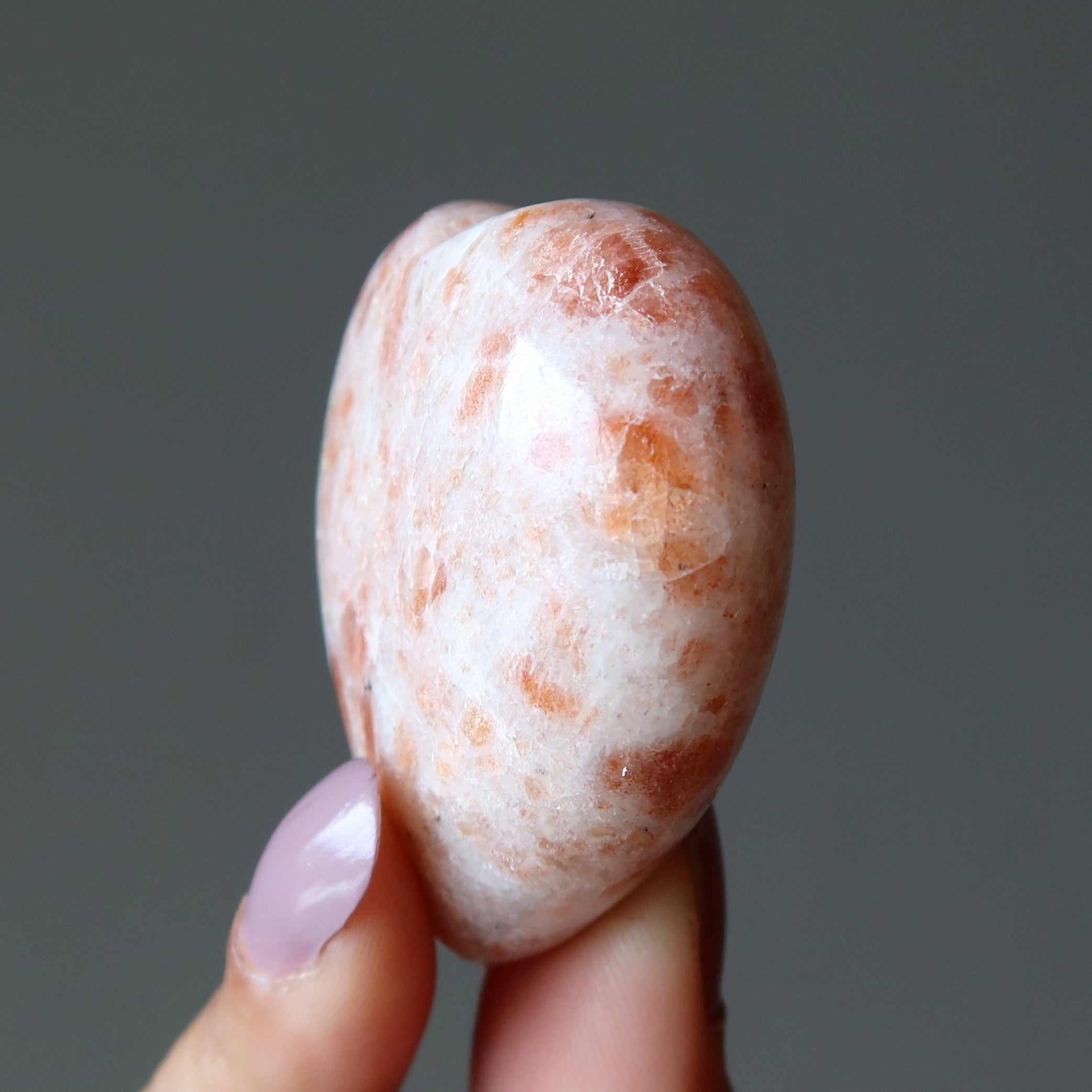 Sunstone Heart My Love is a Bright Red Sun Crystal