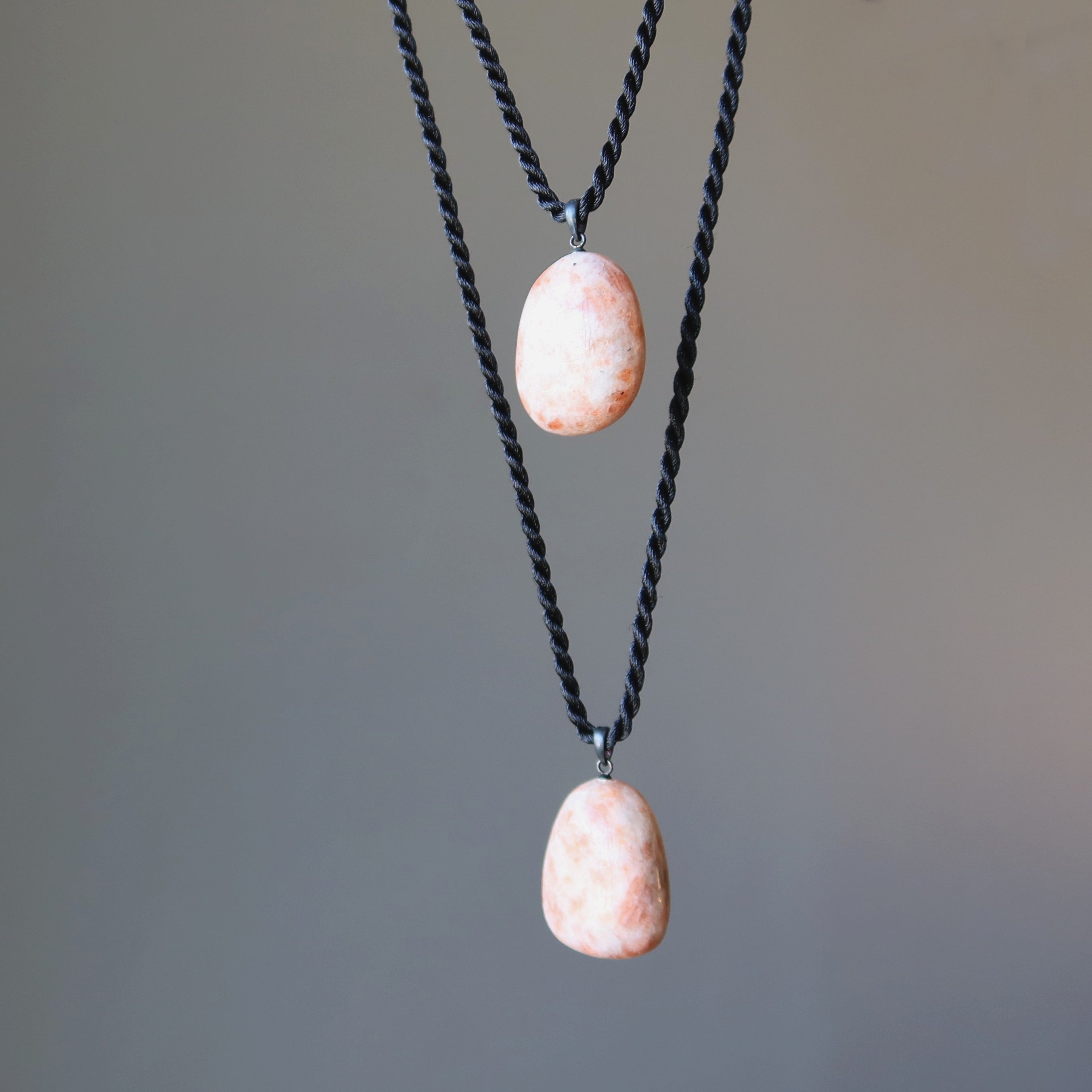 Sunstone Necklace Sun Spark Chunky Red Stone