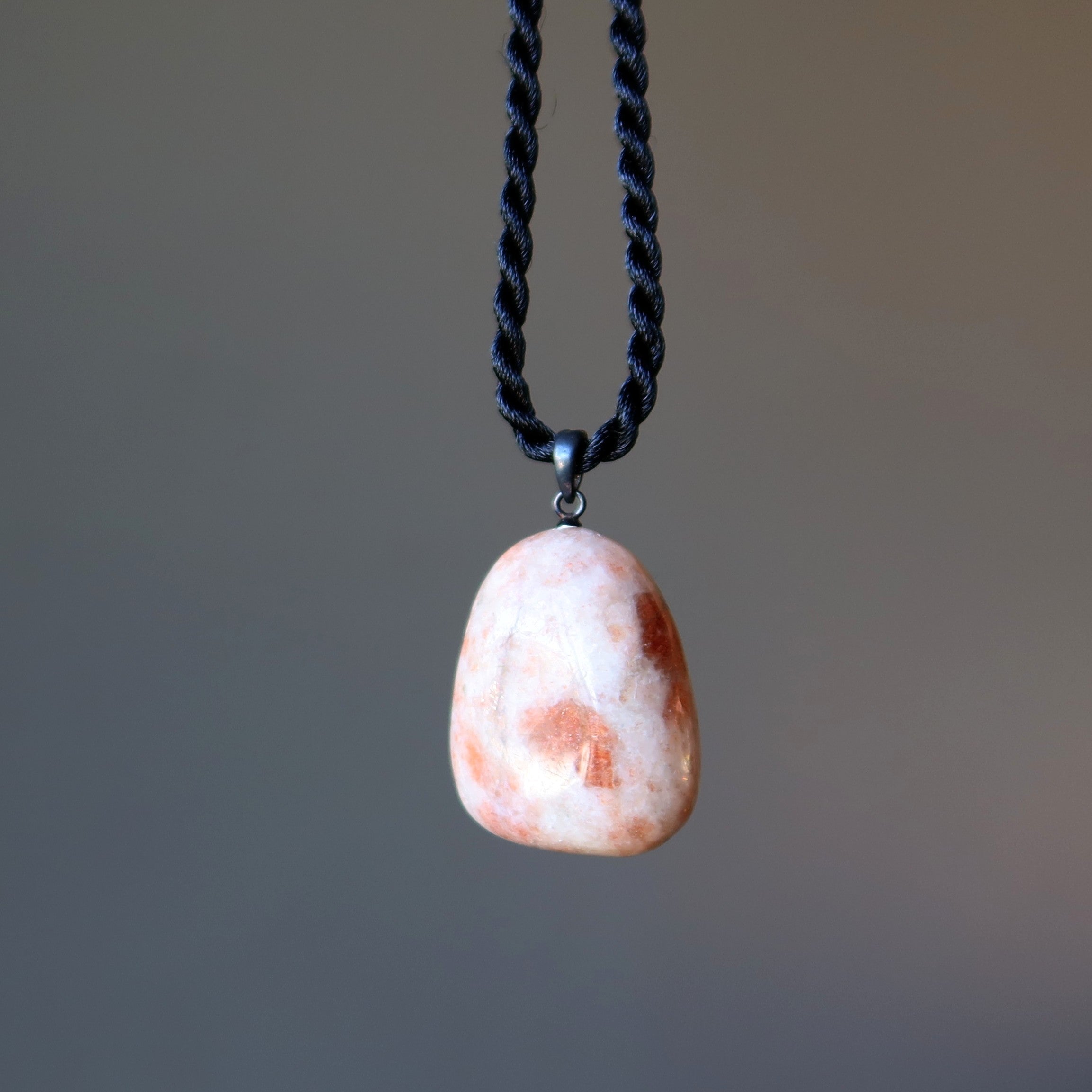 Sunstone Necklace Sun Spark Chunky Red Stone