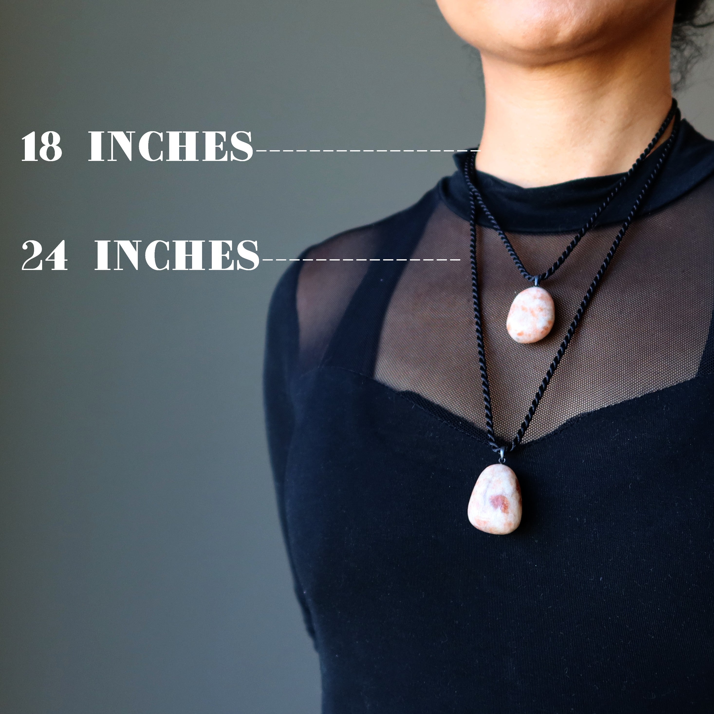Sunstone Necklace Sun Spark Chunky Red Stone