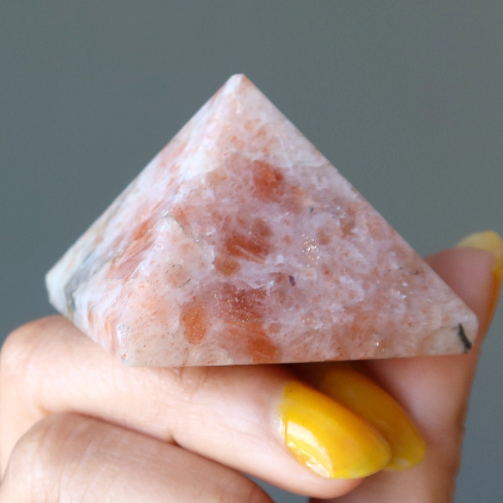 Sunstone Pyramid Sun God Ra Sacred Healing Power Crystal