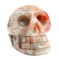Sunstone Skull Happy Orange Funny Bone Stone Crystal Statue