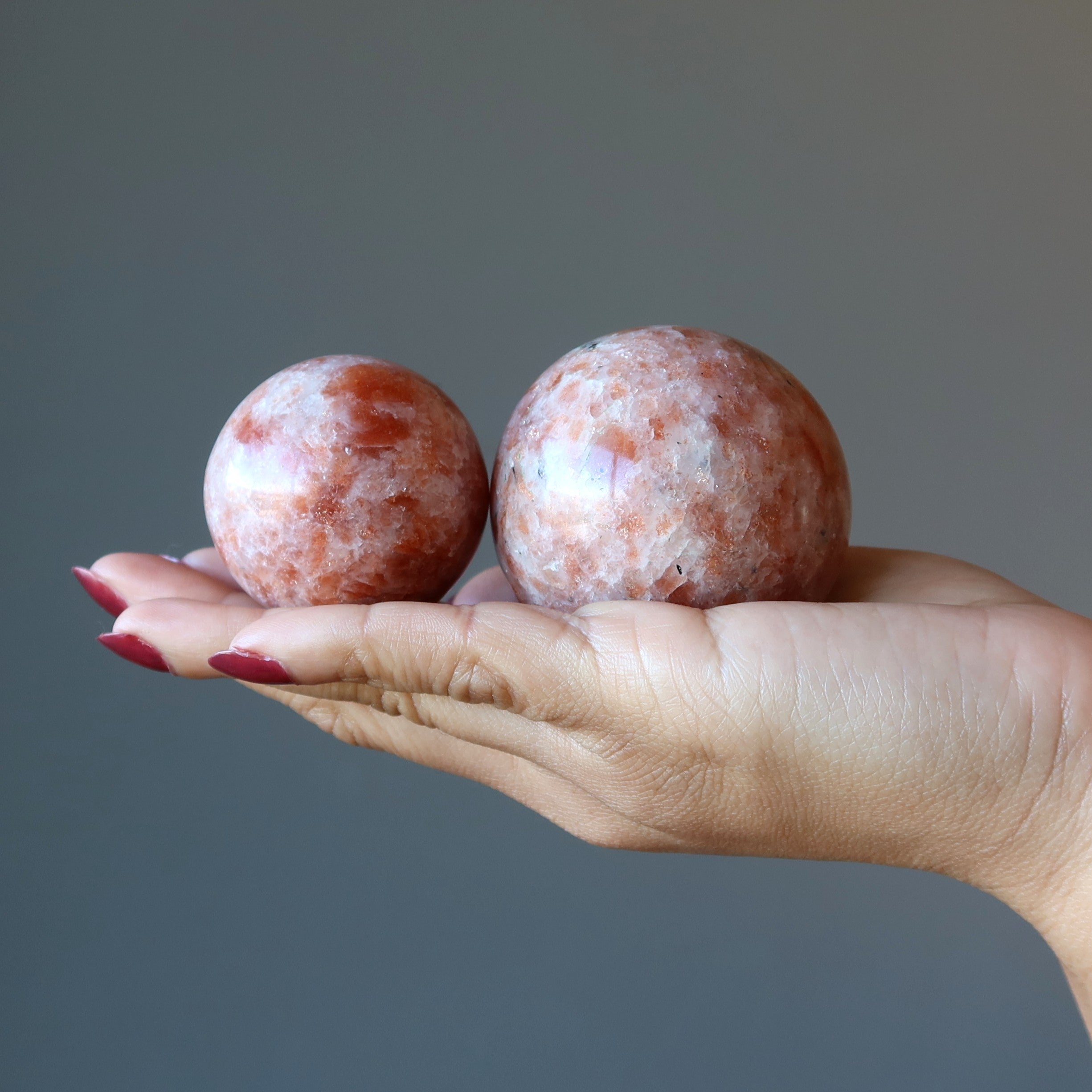 Sunstone Sphere Red Apollo Sun God Energizing Crystal Ball