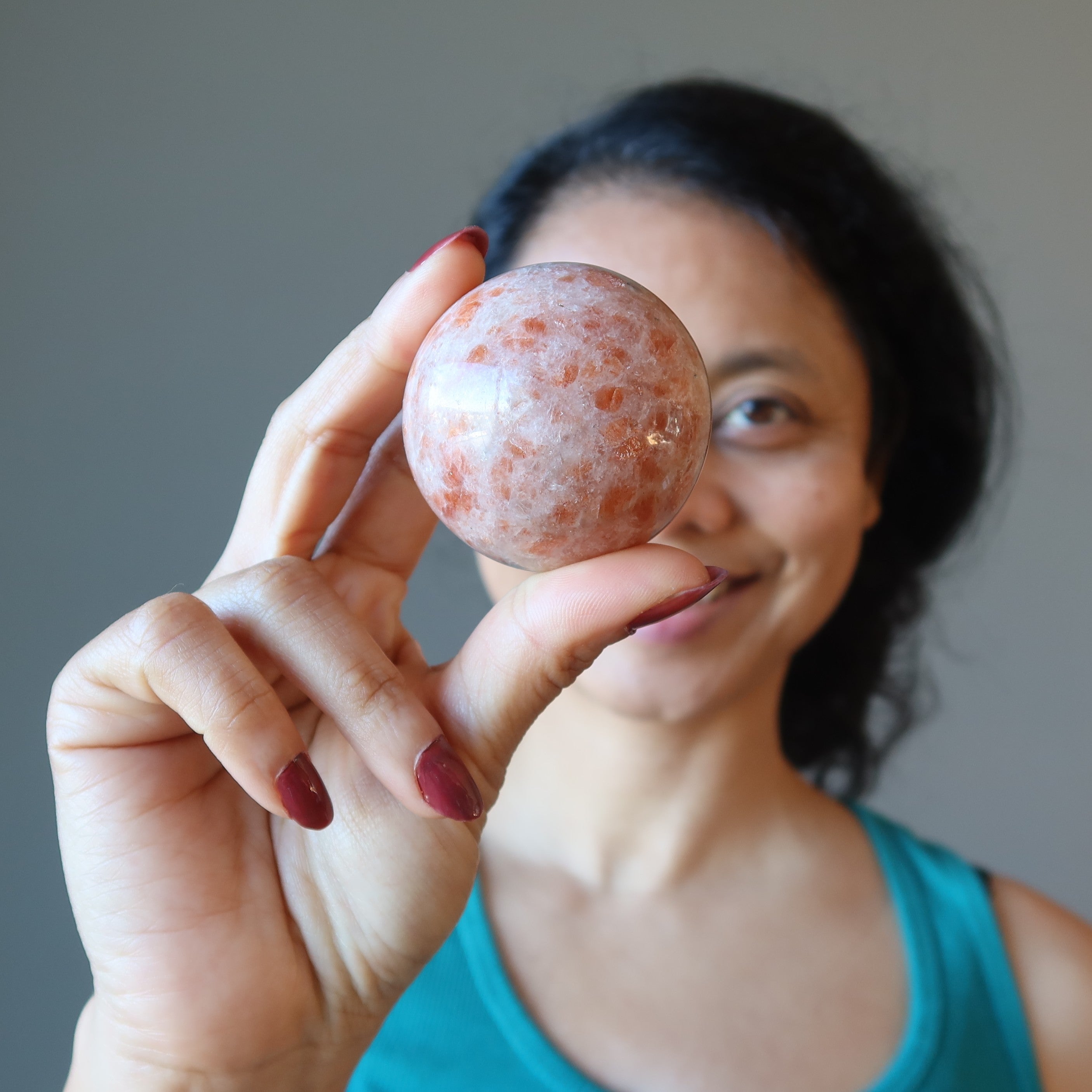 Sunstone Sphere Red Apollo Sun God Energizing Crystal Ball