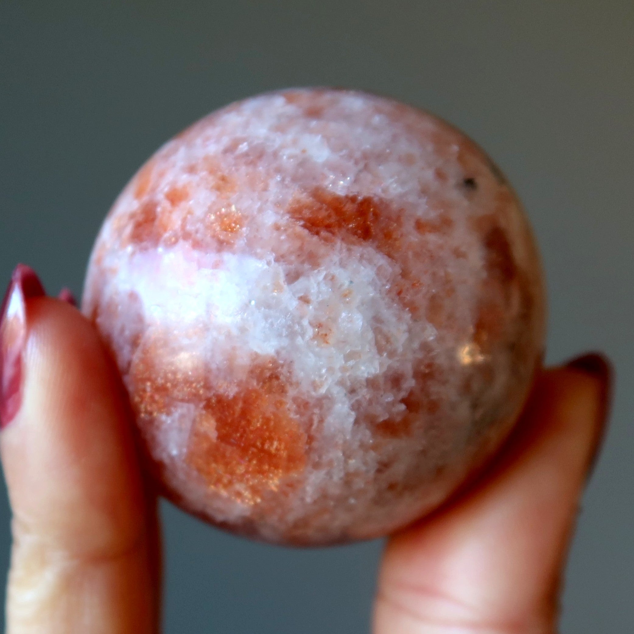 Sunstone Sphere Red Apollo Sun God Energizing Crystal Ball