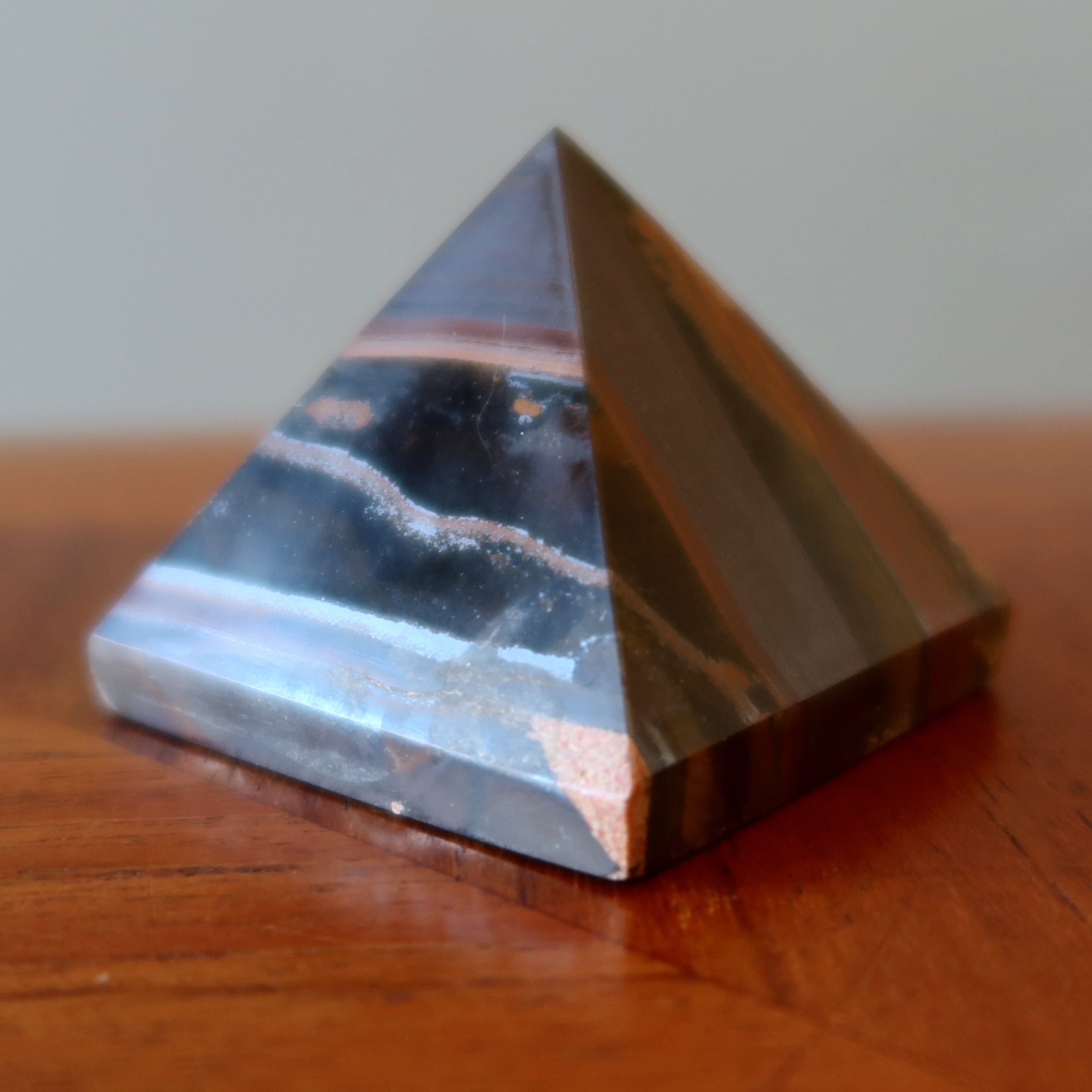 Tigers Eye Pyramid Iron Hematite Jasper Crystal Gala